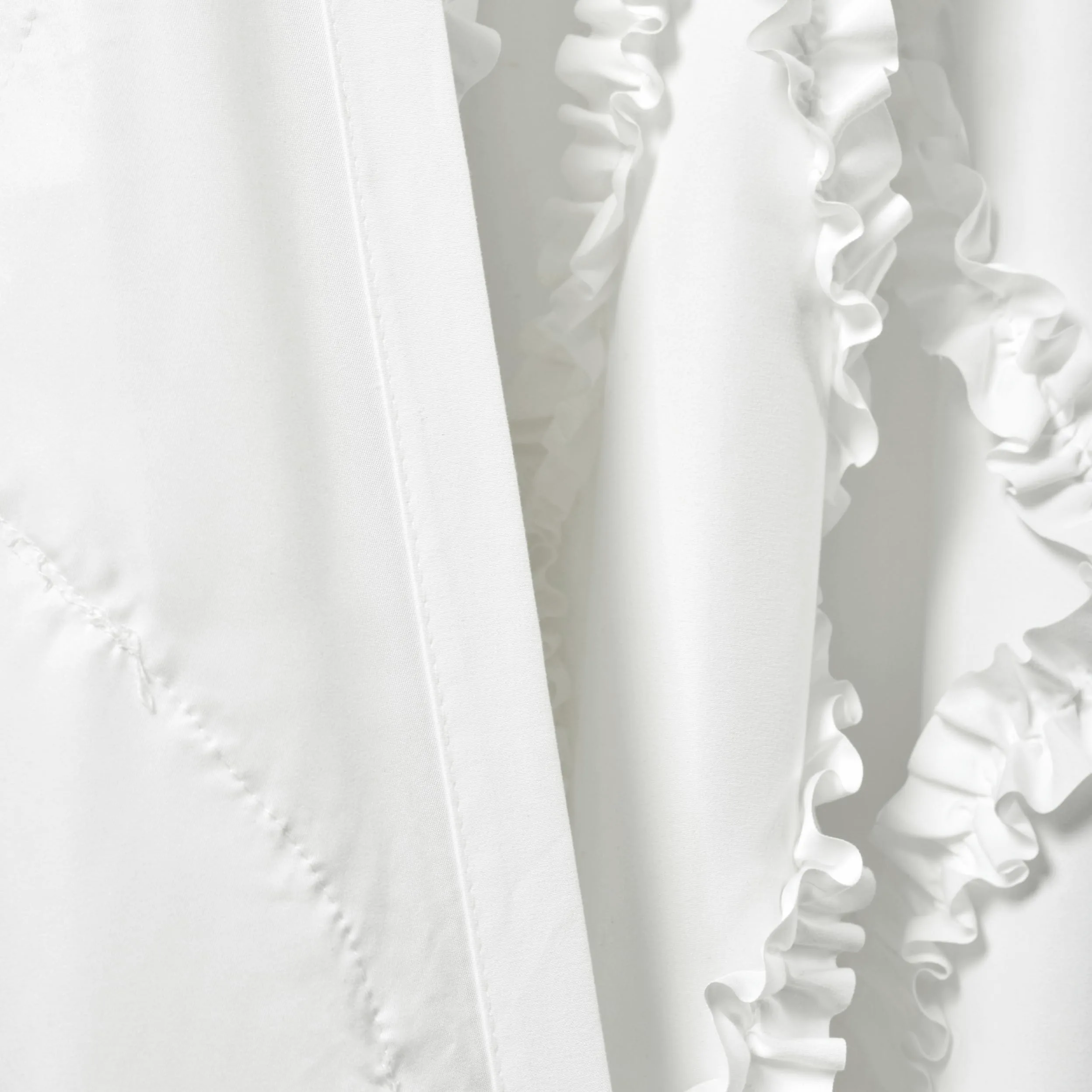 Lush Decor Avon Rideau de fenêtre Ivoire pour Salon, Salle à Manger, Chambre à Coucher (Simple), 137,2 x 241,3 cm (l x L), Blanc