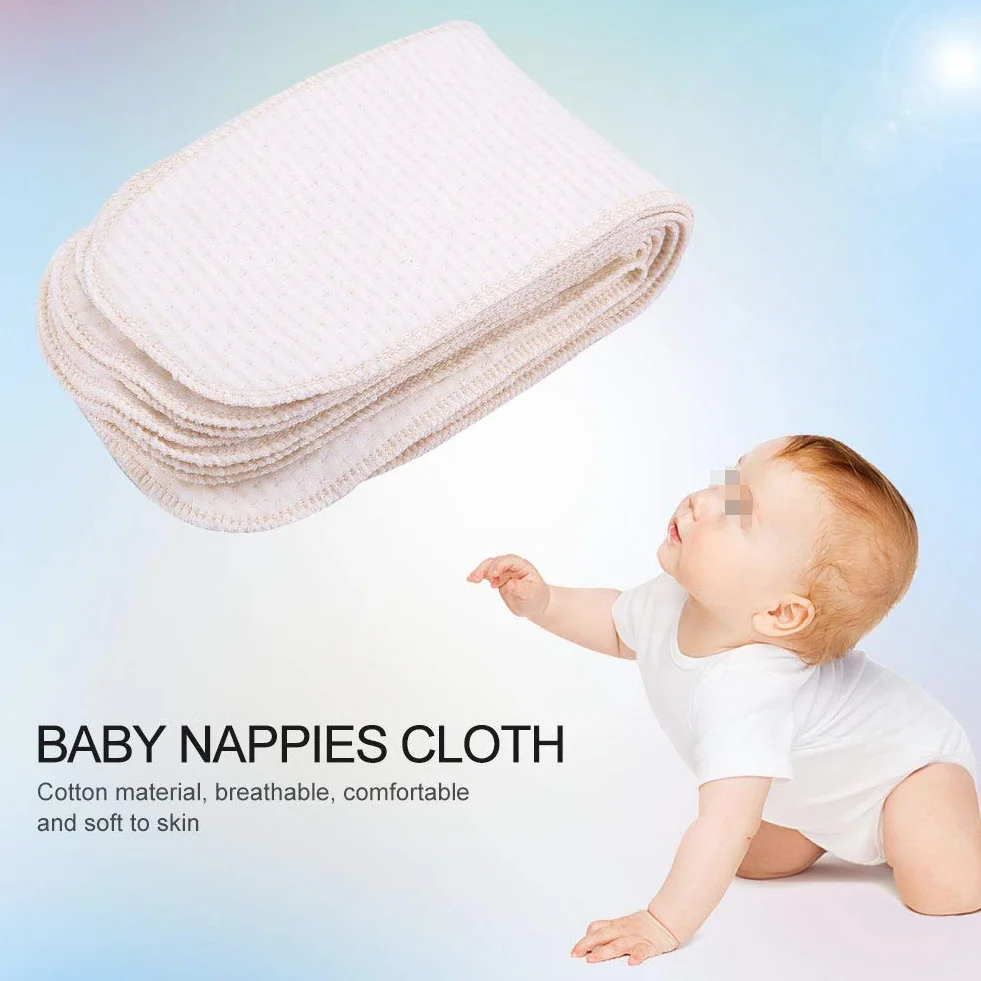 Insert de couche en tissu 10 pièces doublures en coton respirant couches réutilisables pour bébés