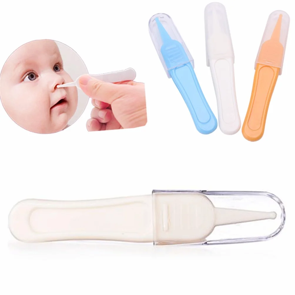 Pince à épiler de sécurité visible pour nettoyage oreilles nez nombril - Rose