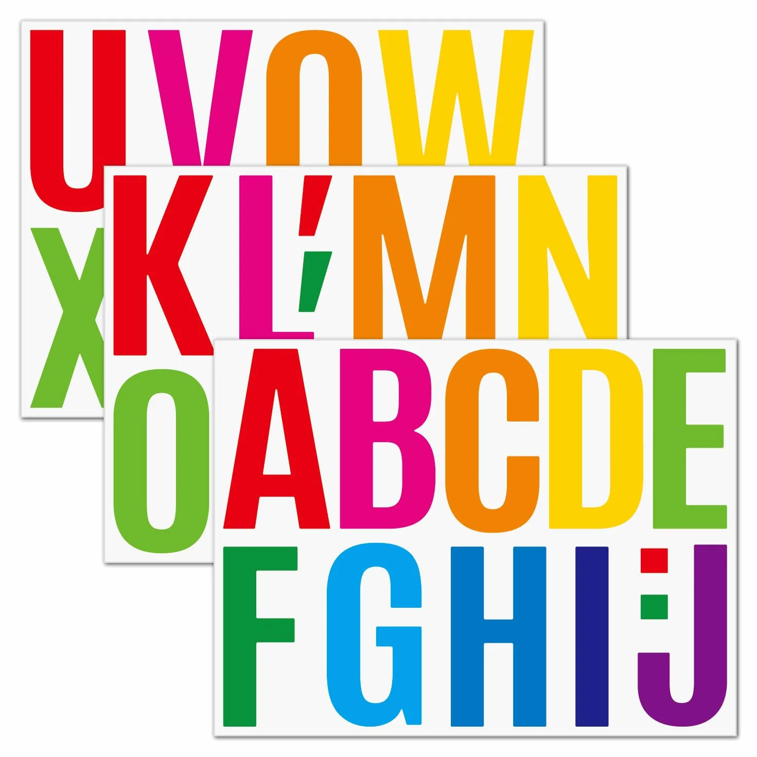 GETRICH Lettre Autocollantes 15 Feuilles Lettres Adhesives Imperméables Alphabet Vinyle Boîte Aux Lettres