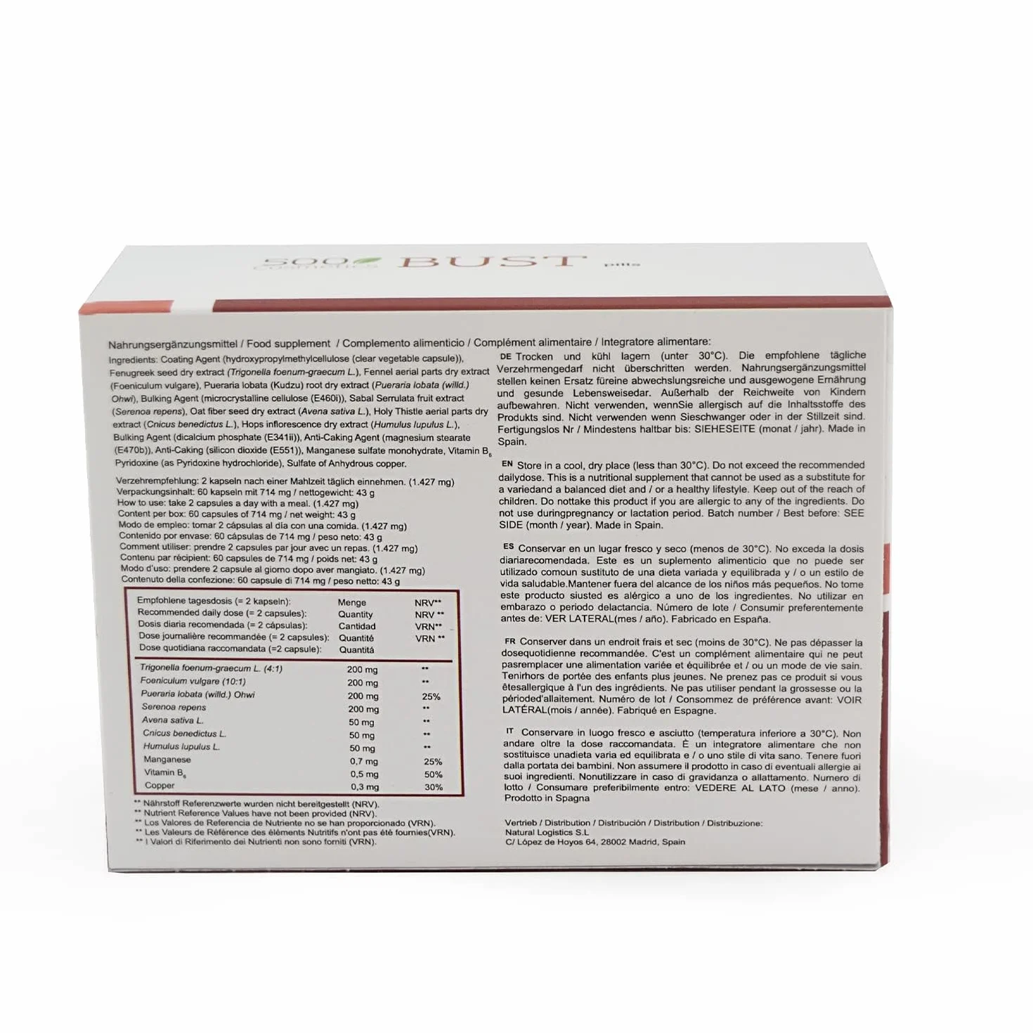 500Cosmetics Breast Cream Packs 500