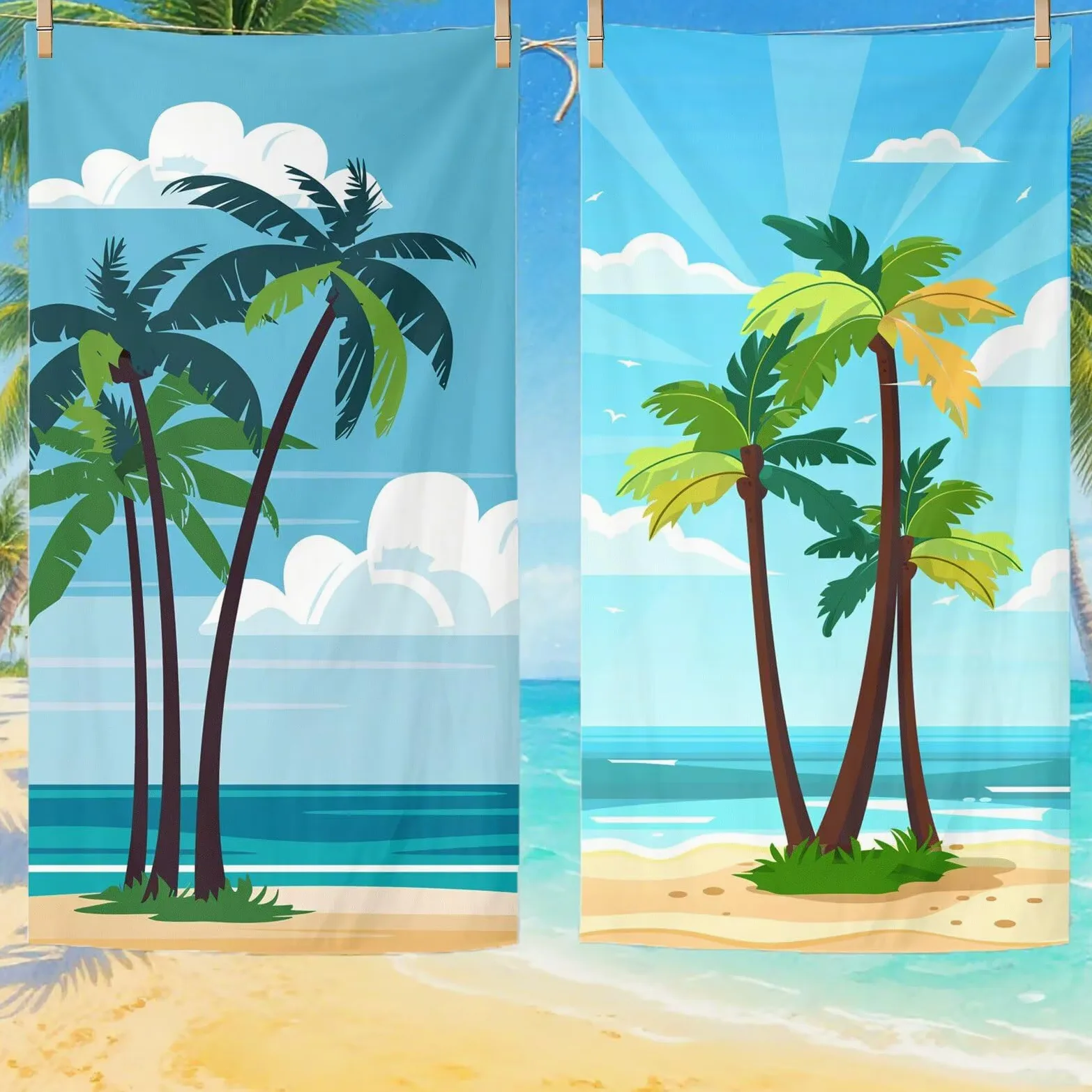 Serviette de Plage XXL 100x200 cm,Bleu Serviette Plage Microfibre avec Séchage Rapide, Anti-Sable, Absorbante Fonction Design pour Vacances Piscine Pique-Nique Voyages Yoga, Cadeau Femme Q-634