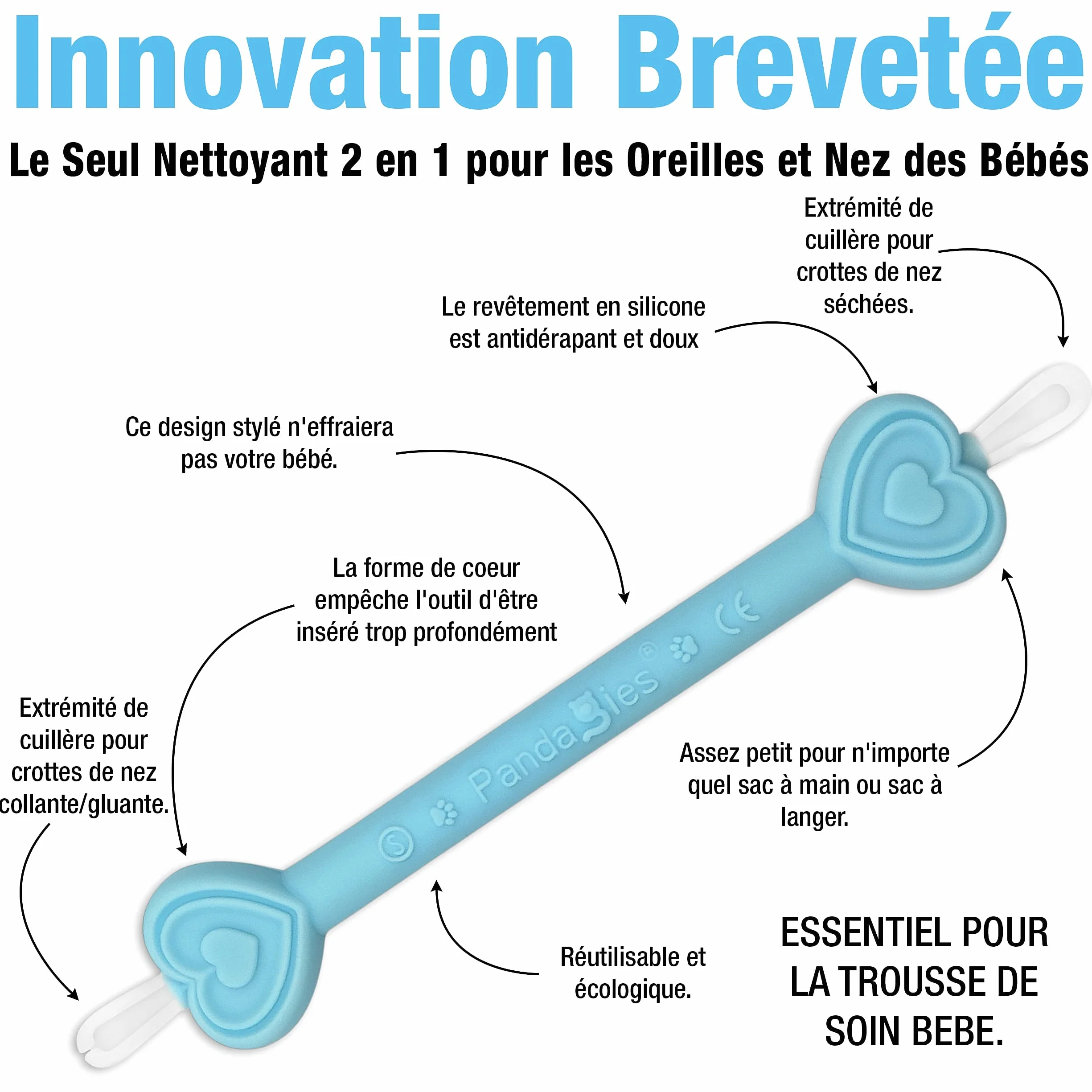 Nettoyeur Nasale Bébé Aspirateur Nasal Nourrisson Compatible Mouche Nez Sérum Physiologique