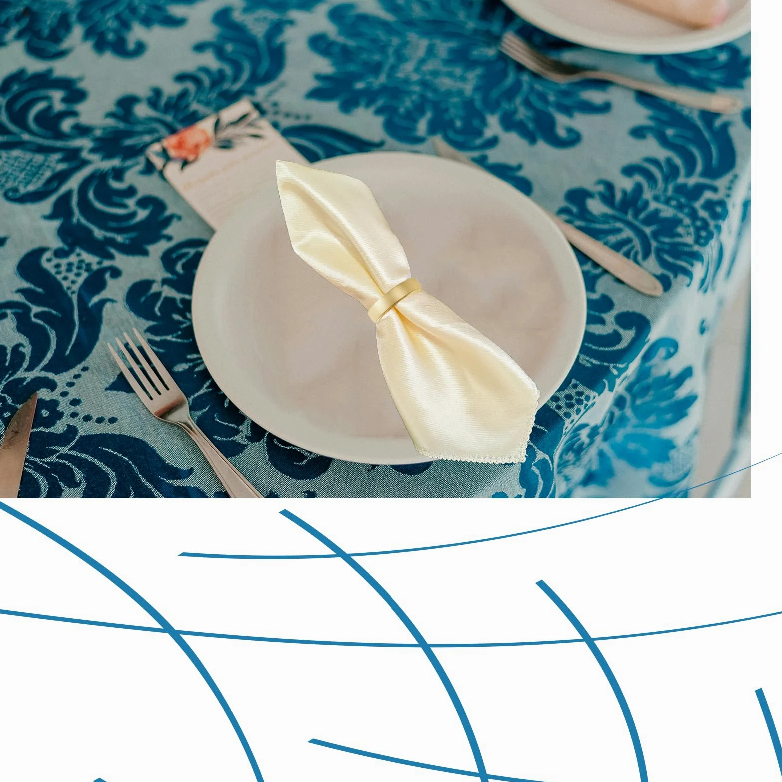 Lot de 80 ronds de serviette dorés en métal (demi-cercle) en acier inoxydable pour table de mariage, fête de Noël, dîner