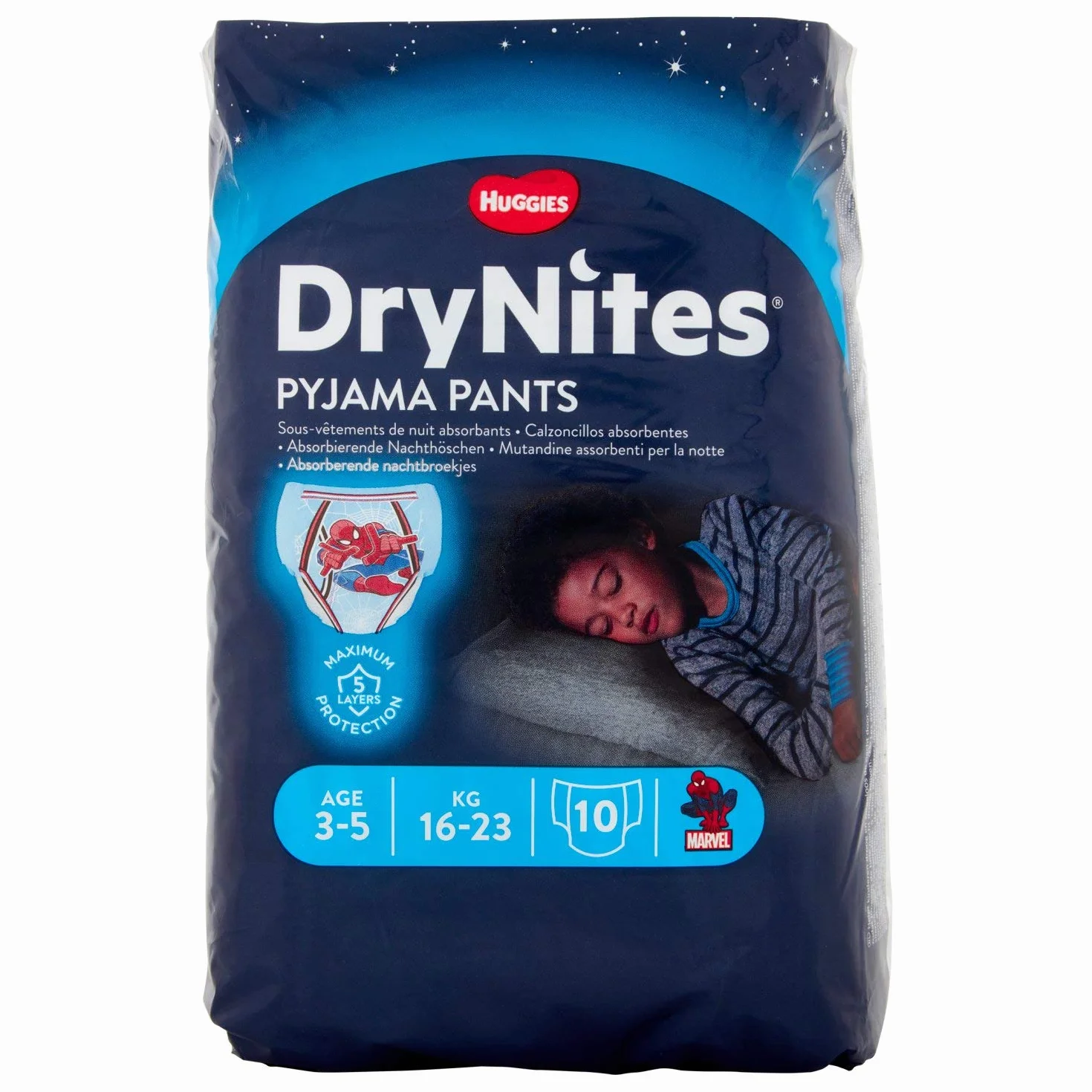 Huggies DryNites Petit garçon 3/5 ans 13/16 kg Lot de 10