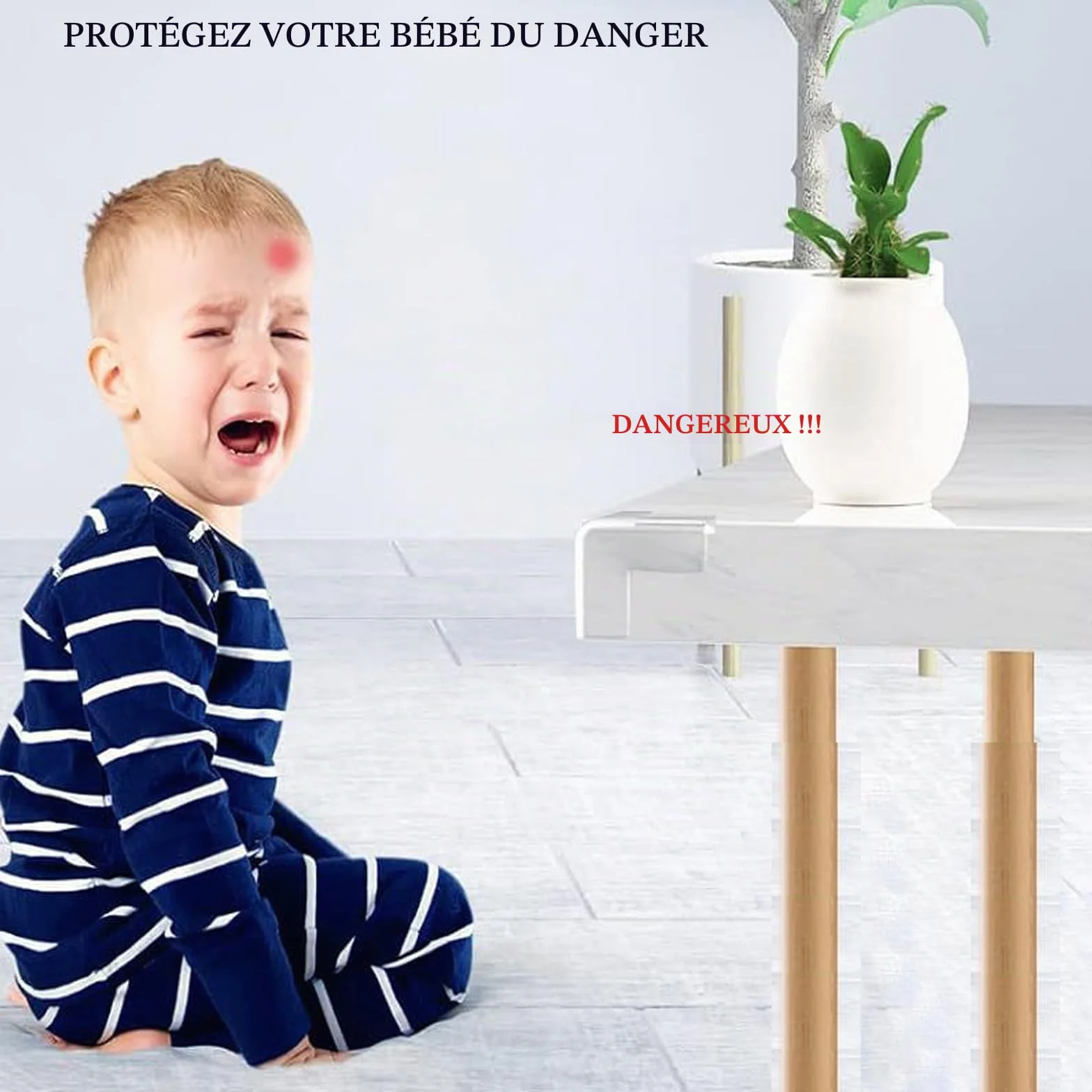Meekye Lot de 20 protections d'angles pour bébé, souples autocollantes pour meubles