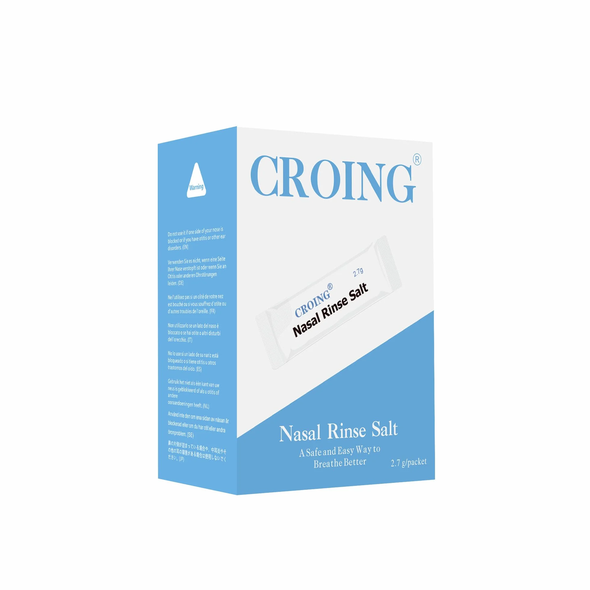 CROING Sel Lavage de Nez 120 x Sachets Rinçage Nasal Sinus