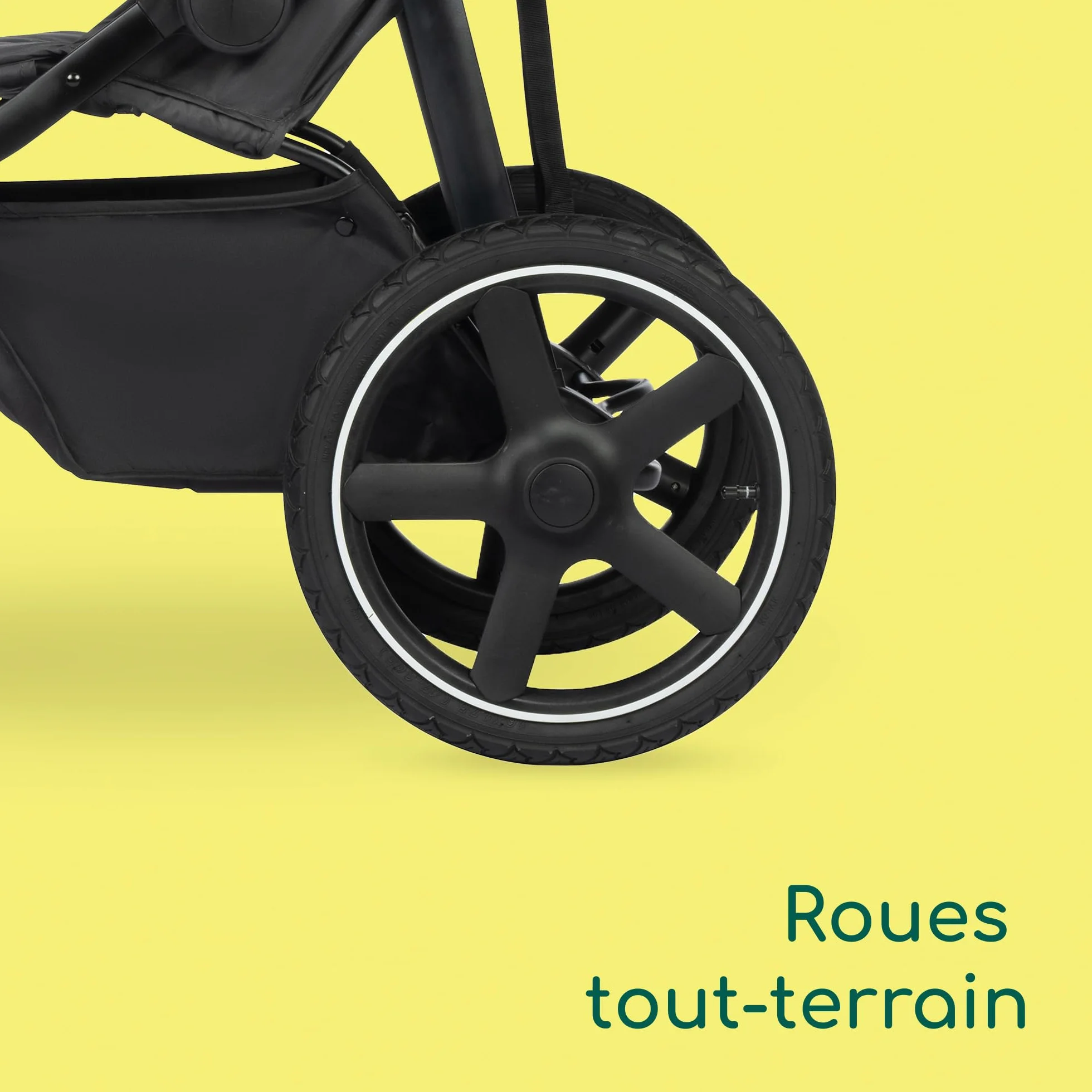 Bebeconfort Cloudy Poussette Tout Terrain 0-4 ans 22 kg Pliage Rapide Guidon Réglable Mineral Graphite