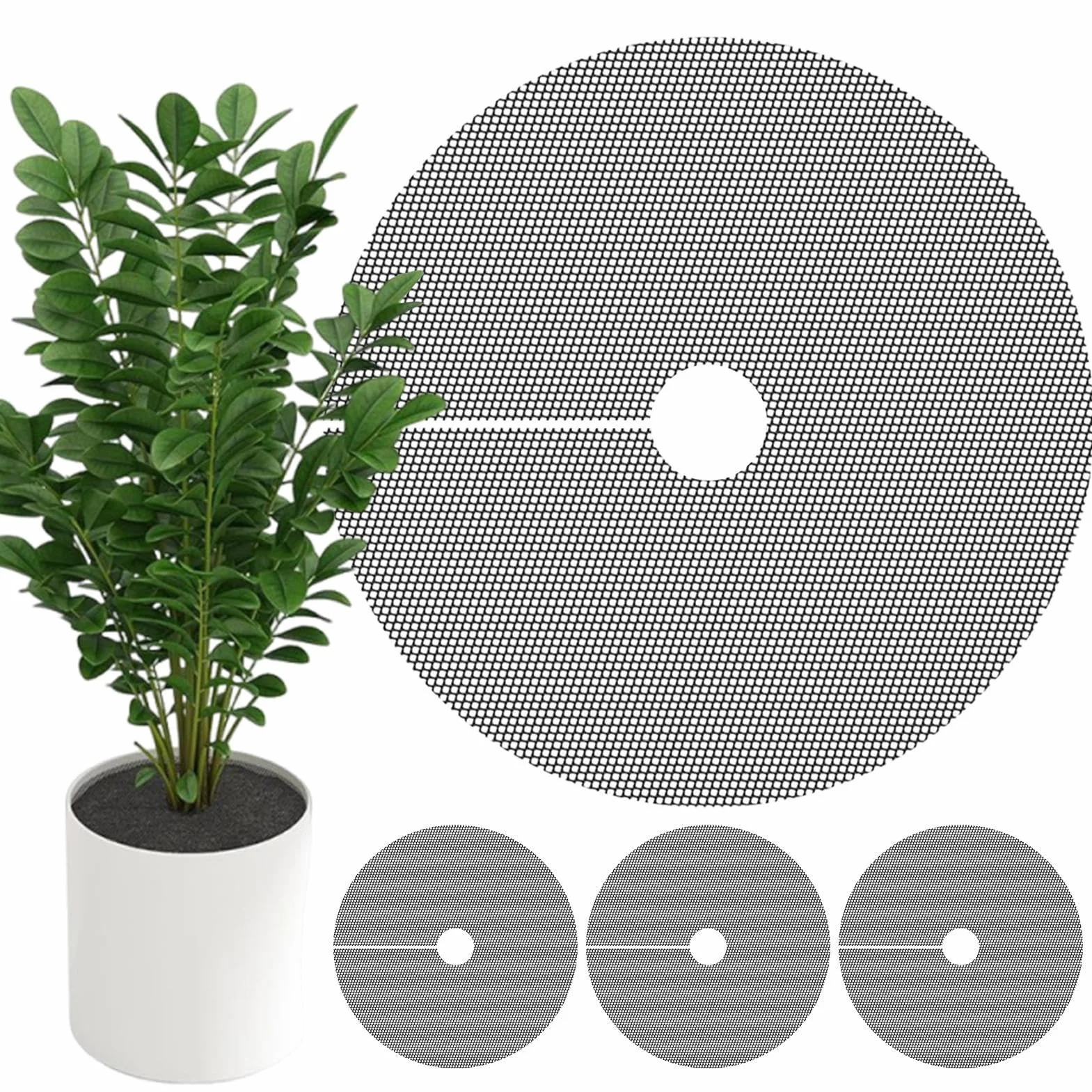 Grille De Protection pour Pot De Plantes & Fleurs Diamètre 40 cm - Empêche Les Chats De Creuser