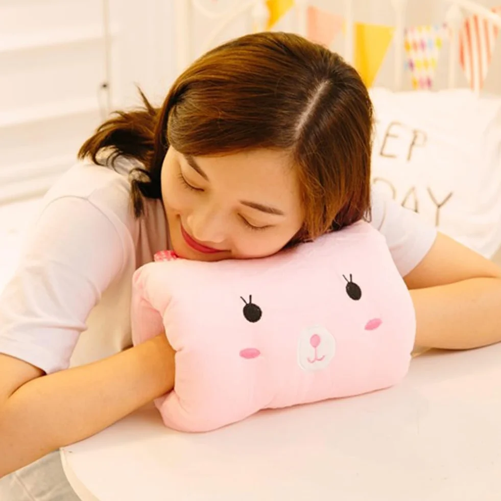 Coussin en Peluche Chauffant Cartoon d'hiver pour Enfants, Classe 1 Faible