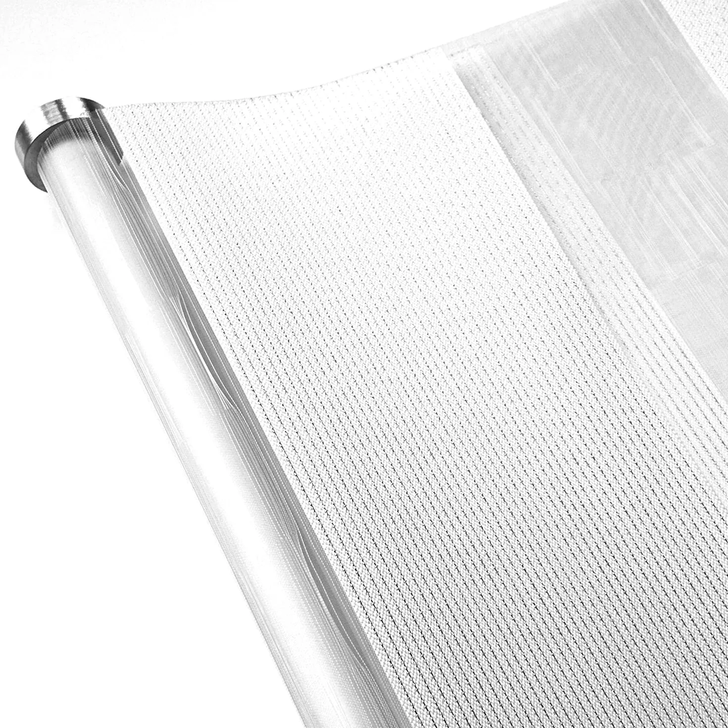 MADECOSTORE Store Enrouleur Jour Nuit texturé Lurex avec Coffre - Gamme Must - Blanc - L63 x H250cm