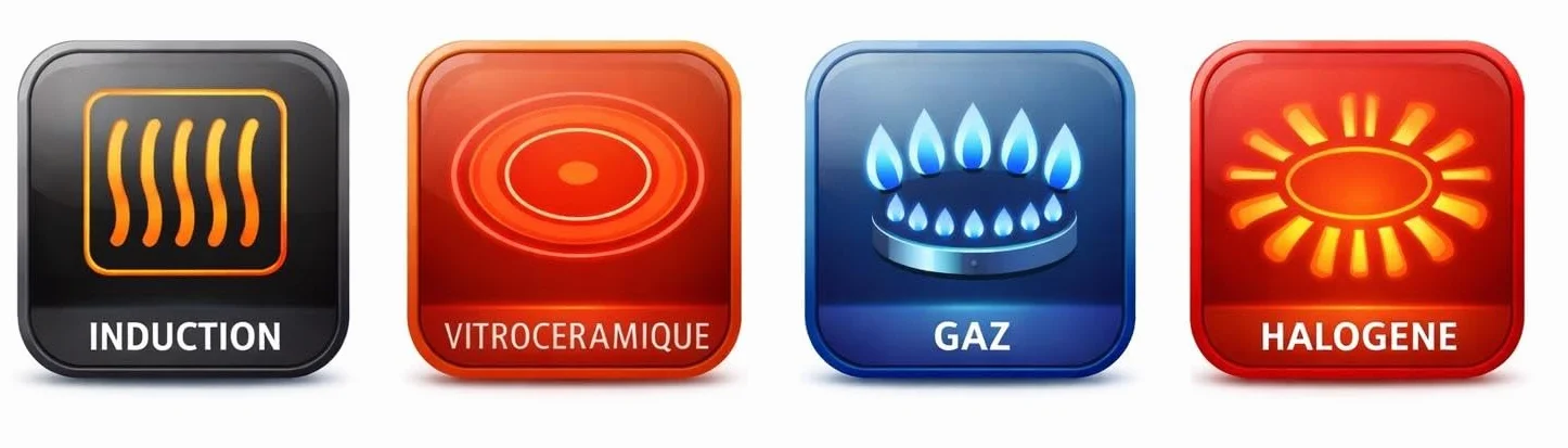 ARTHUR MARTIN Batterie de Cuisine 10 Pièces Inox Casseroles Poêles Antiadhérentes Compatible Tous Feux Poignée Amovible