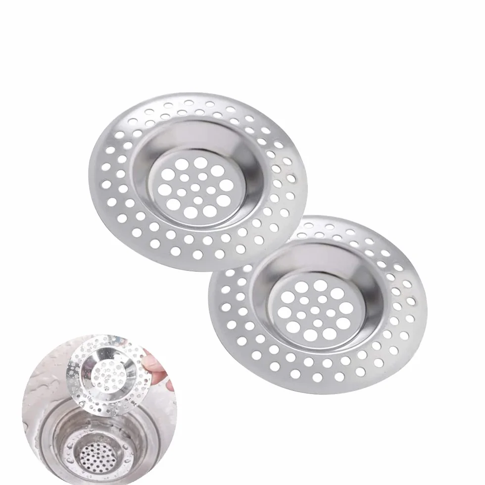 Filtre évier cuisine acier inoxydable anti-obstruction 2 pièces