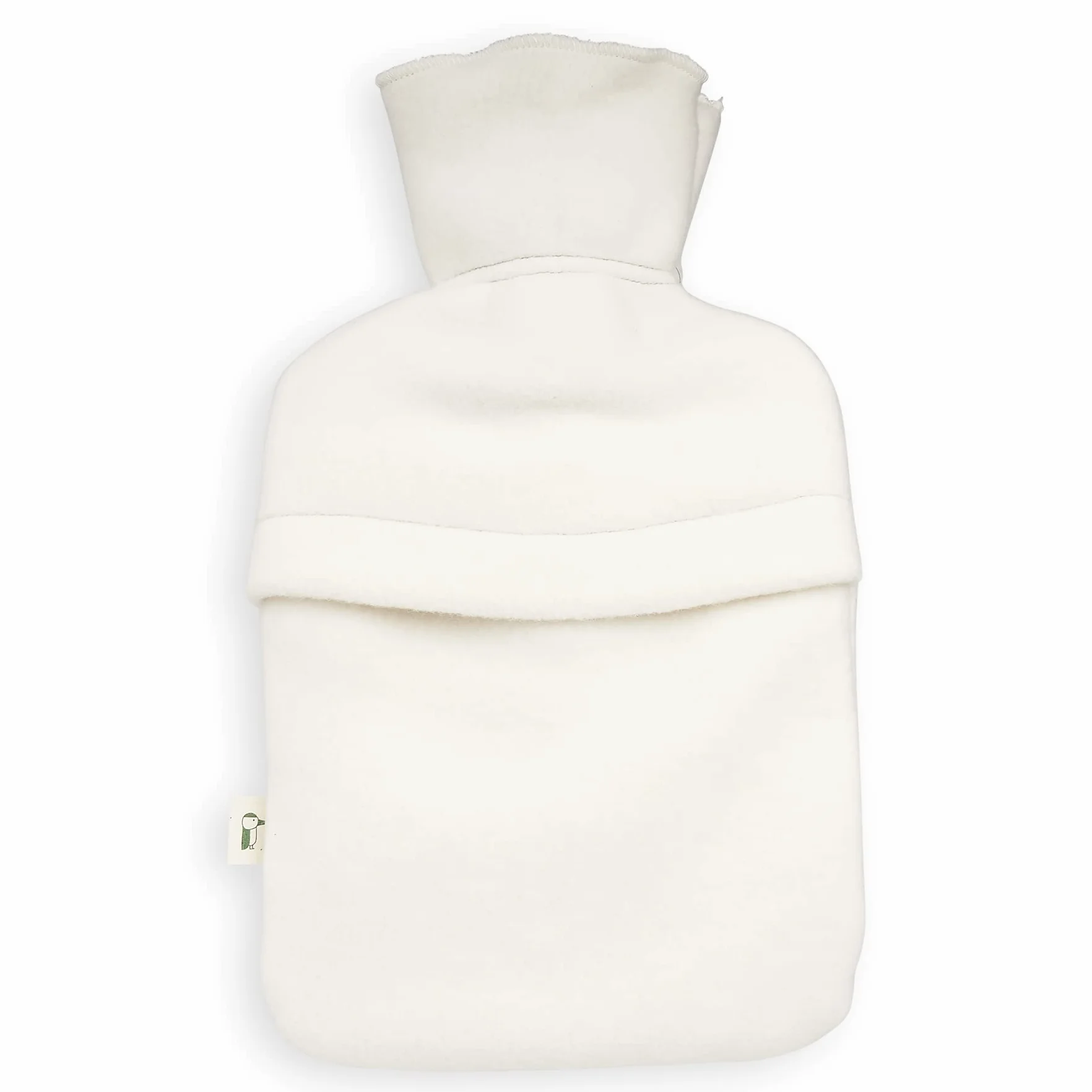 GRÜNSPECHT Bouillotte en caoutchouc naturel avec housse blanche bio 100% coton GOTS