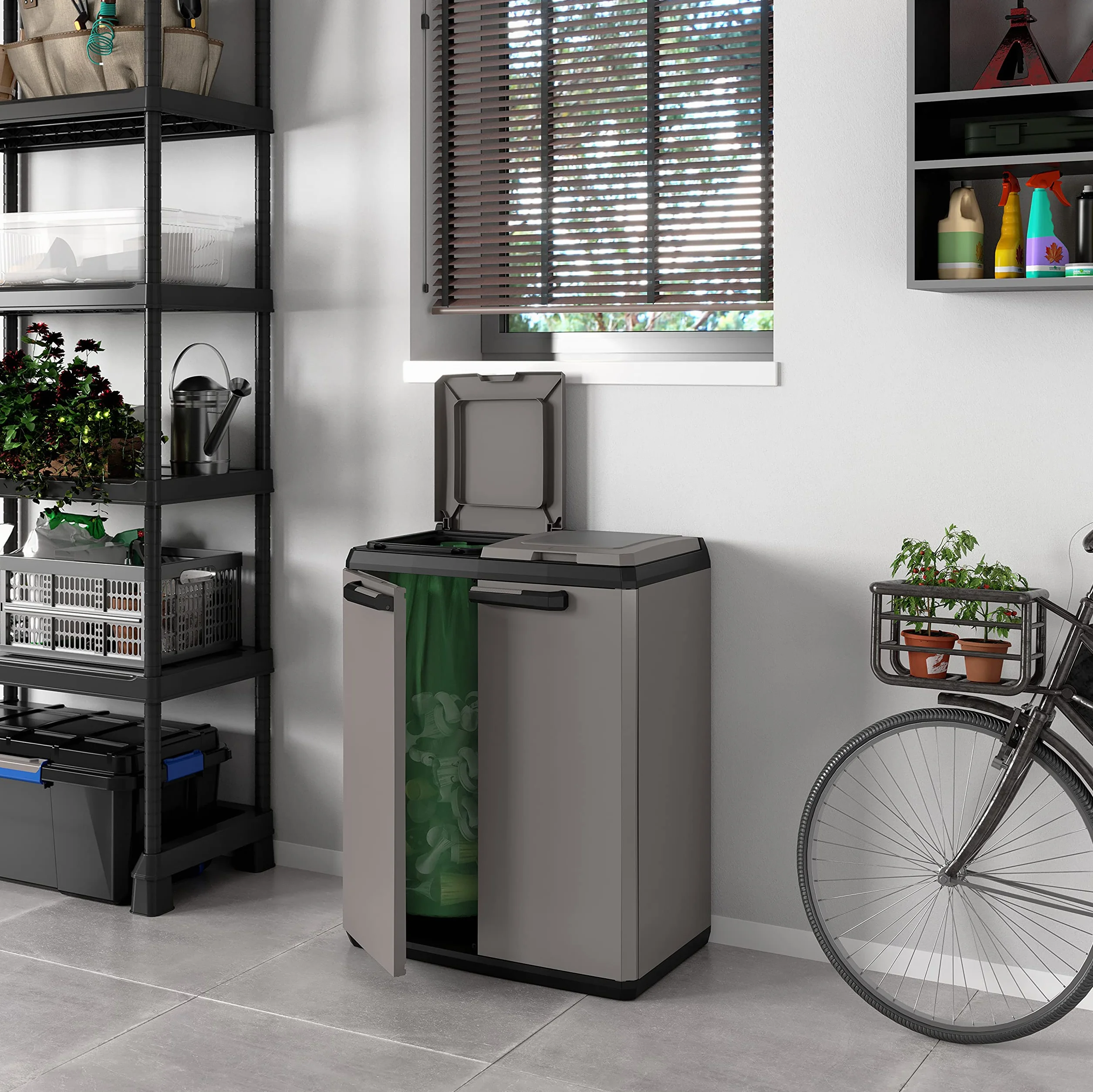 KETER Poubelles de tri BASIC 68x39x85 Gris