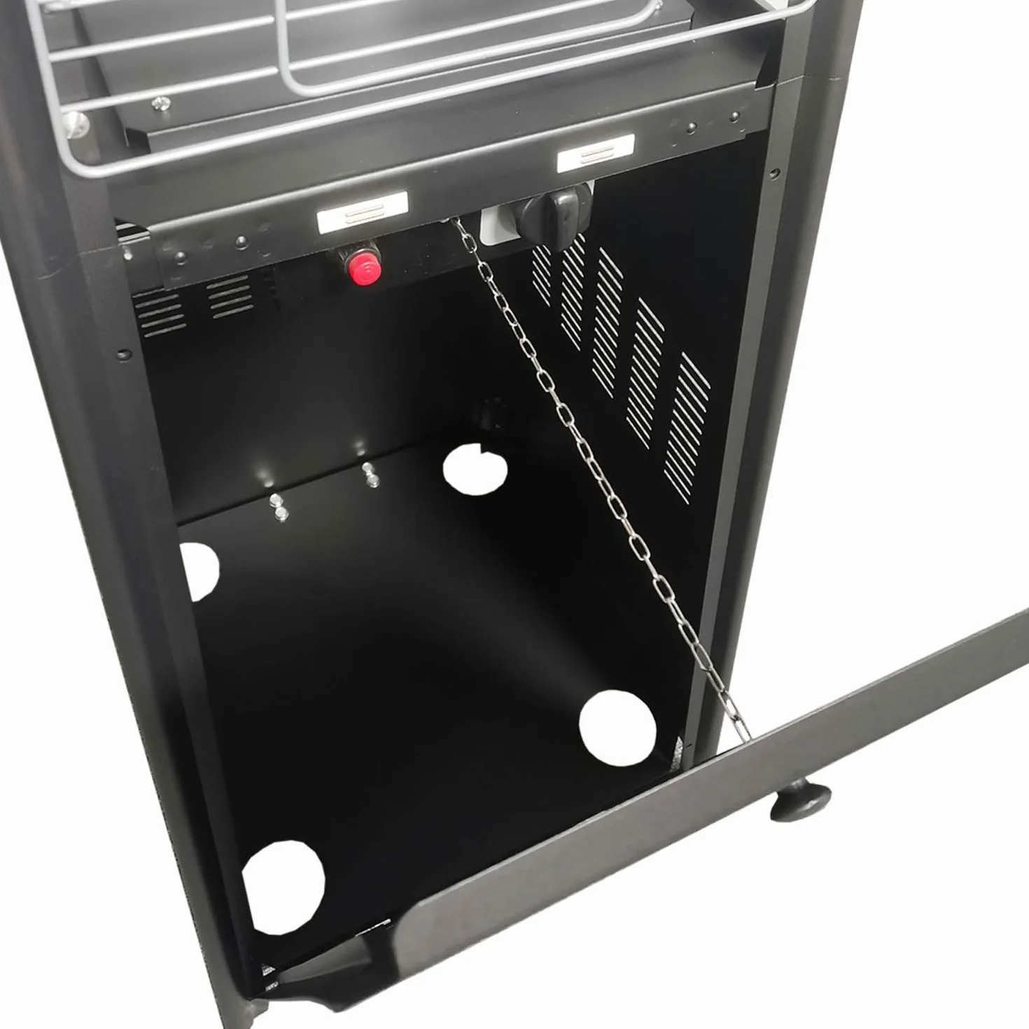Parasol chauffant au gaz STOCKHOLM 13kW acier noir housse protection