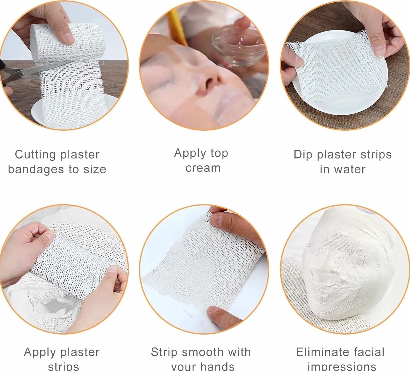 Lot de 10 bandages en plâtre pour ventre de grossesse - Séchage rapide 5 cm x 3 m