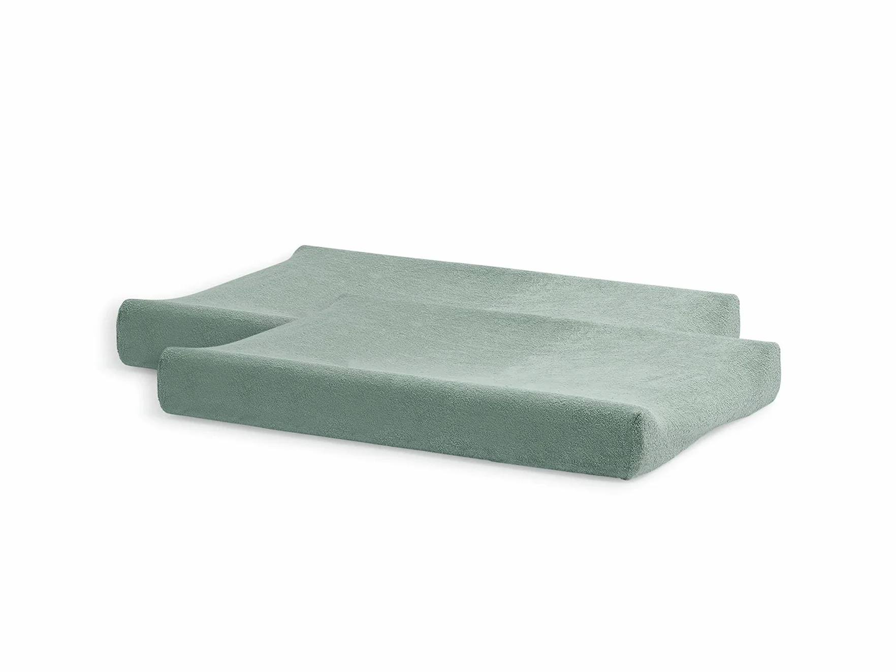 Jollein Housse de Matelas à Langer en Tissu Éponge 2-Pièces 50x70 cm Vert Cendré