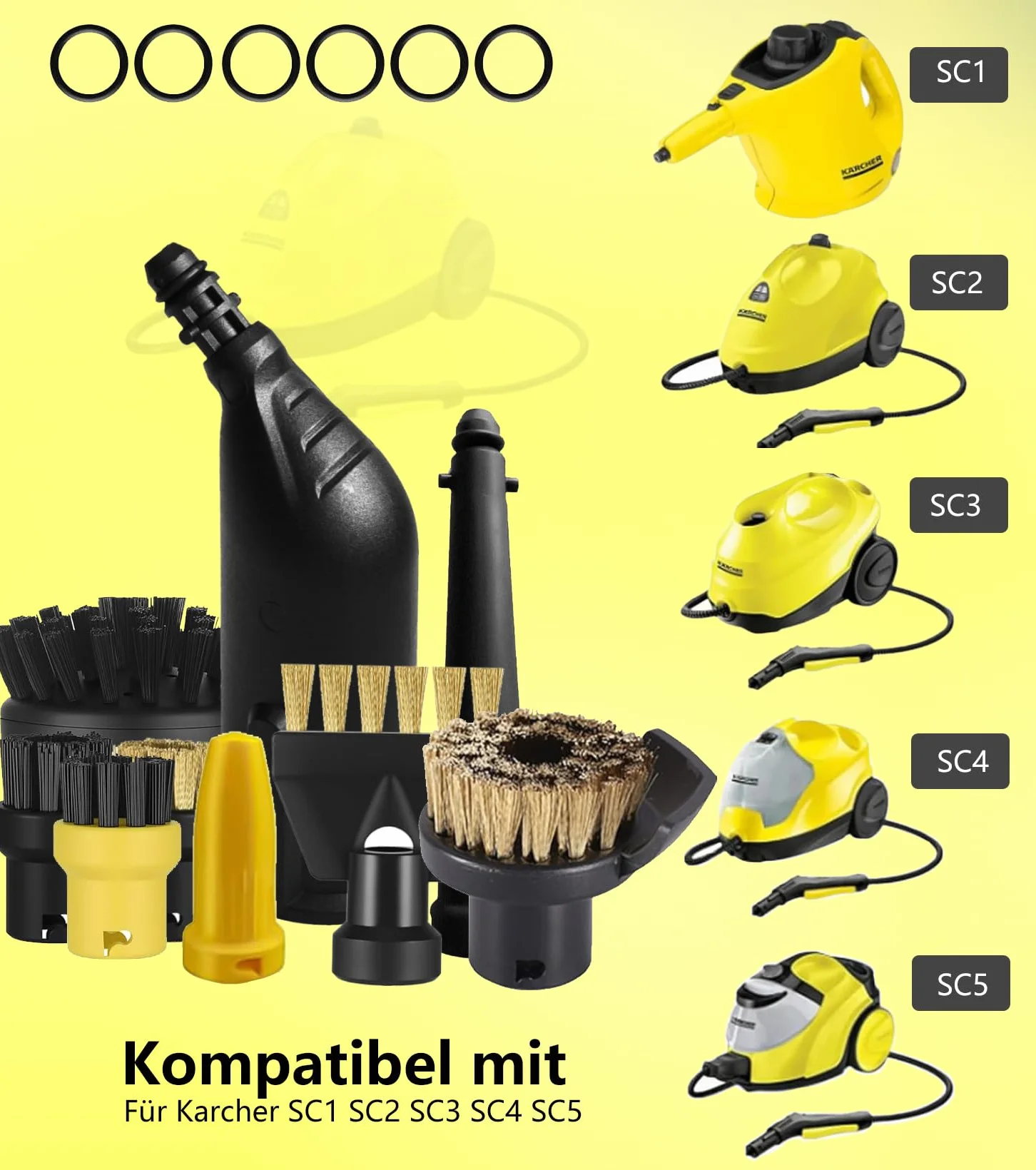 Kärcher SC1 SC2 SC3 SC4 SC5 accessoires nettoyeur vapeur lot 15 pièces brosse laiton