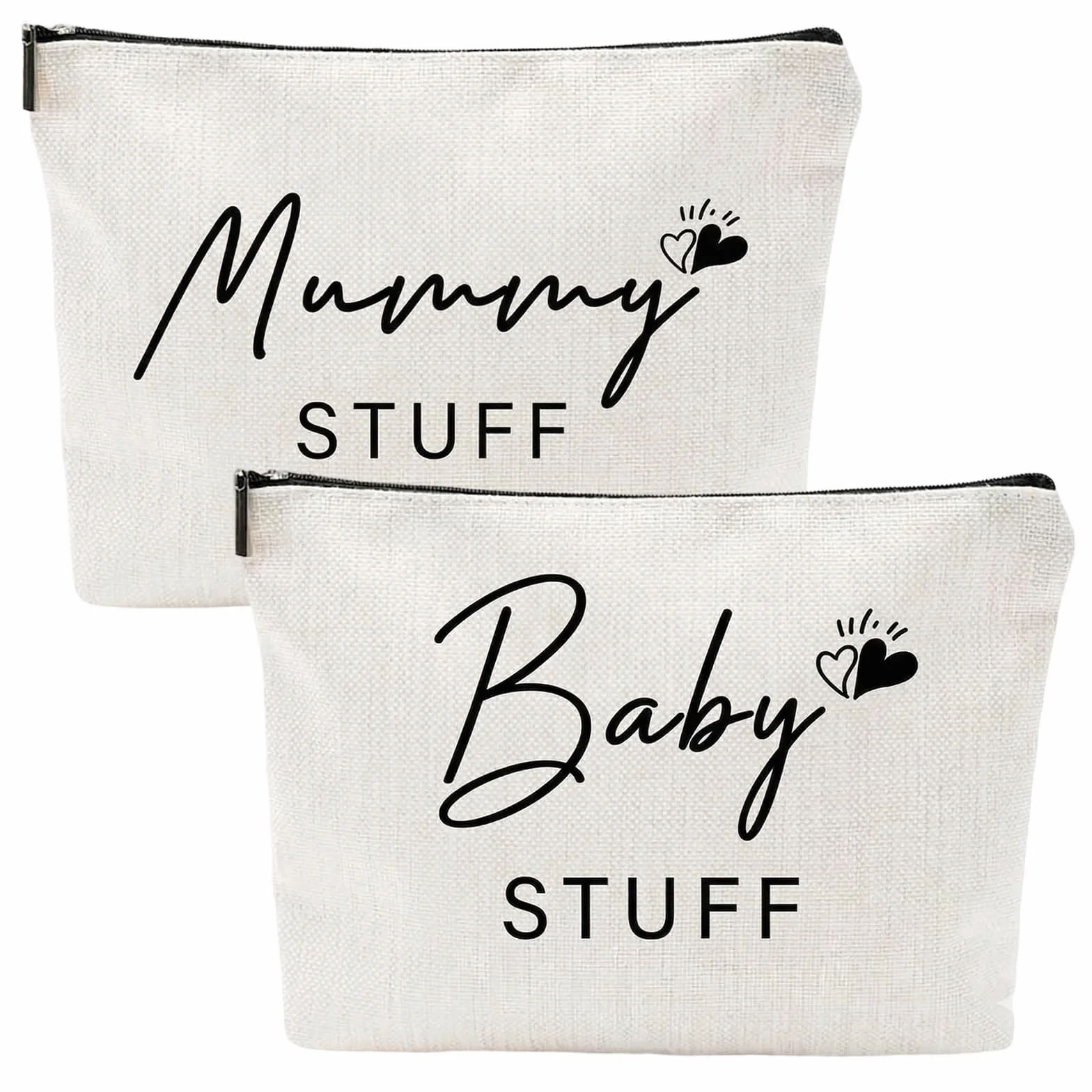 Sac Maman avec Fermeture Éclair pour Trousse de Naissance, Cadeau Bébé Fête des Mères