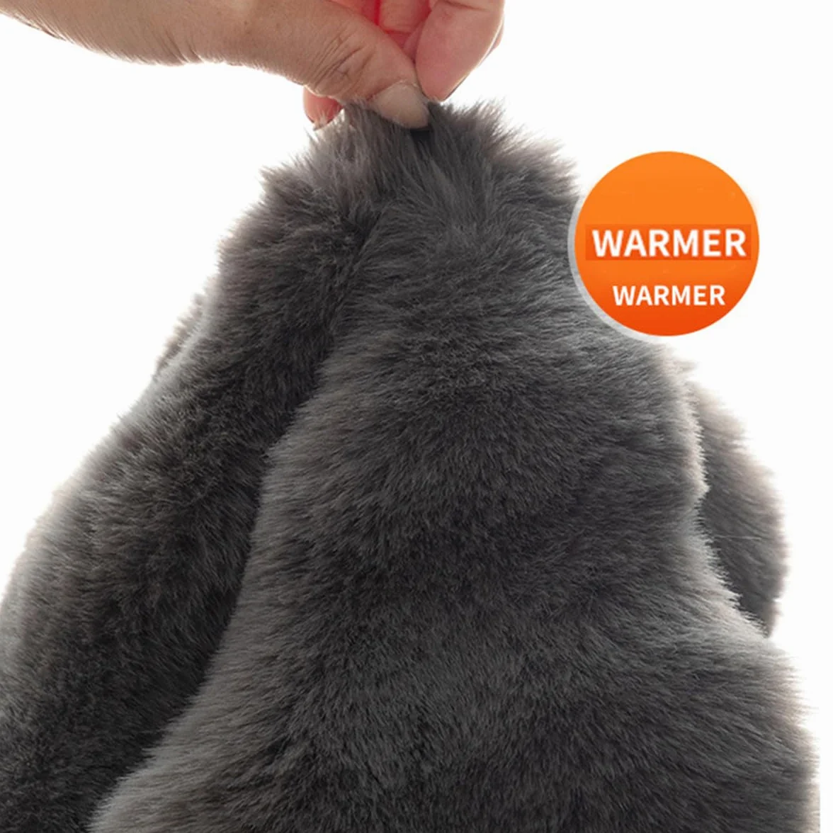 Highdi Peluche Housse de Canapé Antidérapante Anti Griffe pour Chiens Chats Orange 180x420cm