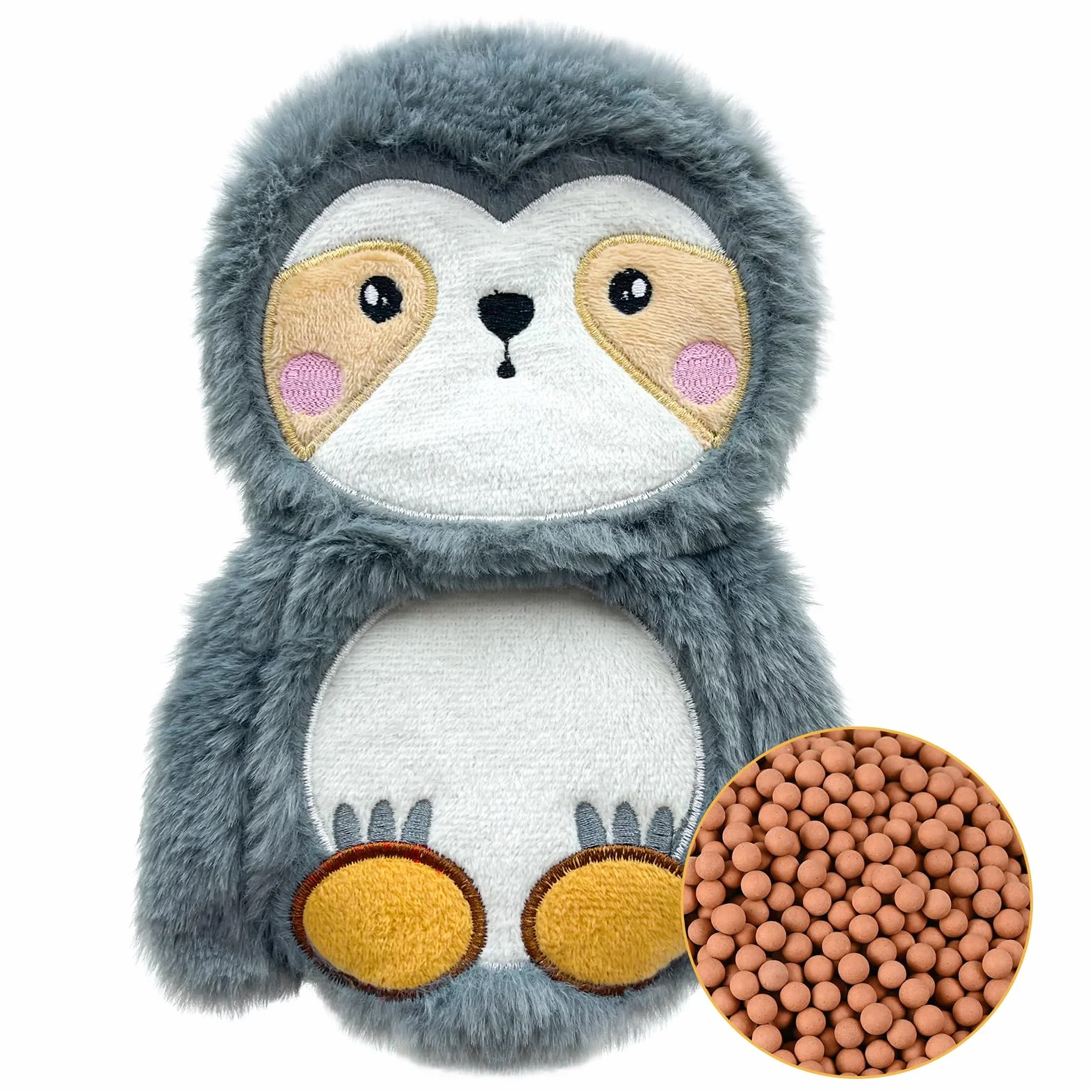 Coussin Chauffant Micro-Onde Bouillotte Peluche Eau Chaude Soulagement Règles Douloureuses