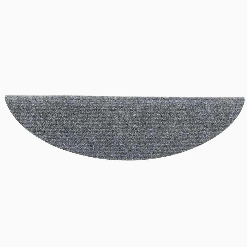 Lot de 5 tapis d'escalier autocollants gris clair 56 x 17 x 3 cm avec dessous antidérapant pour escalier en bois, escalier intérieur, isolation phonique et protection du sol pour la sécurité
