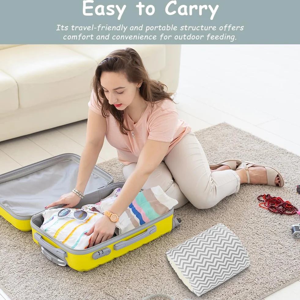 Coussin d'allaitement pour bébé Aolso Mini oreillers rayures grises