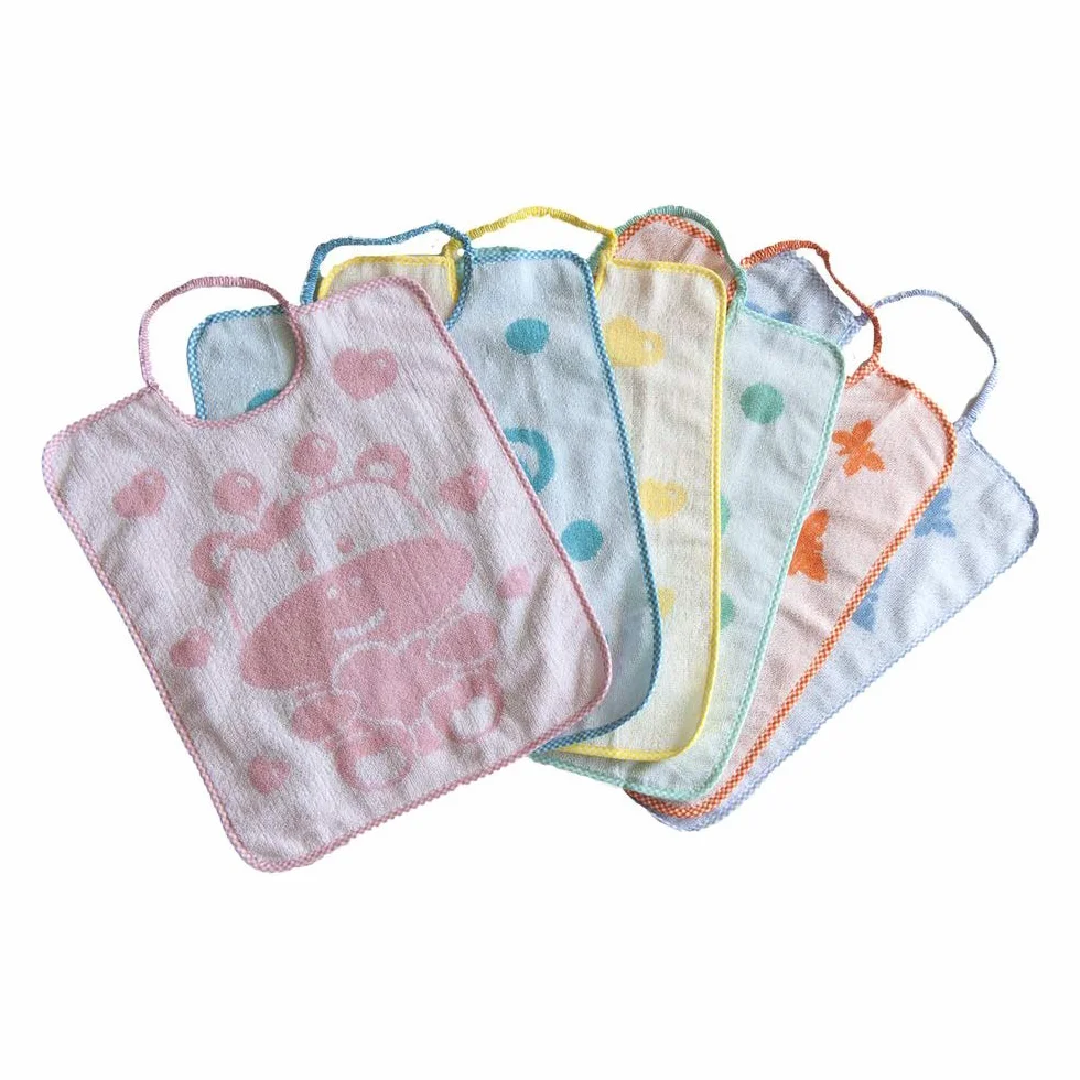 Bubabù Bav021/6 Dumbo Bavoir élastique coton 33 x 39 cm lot de 6