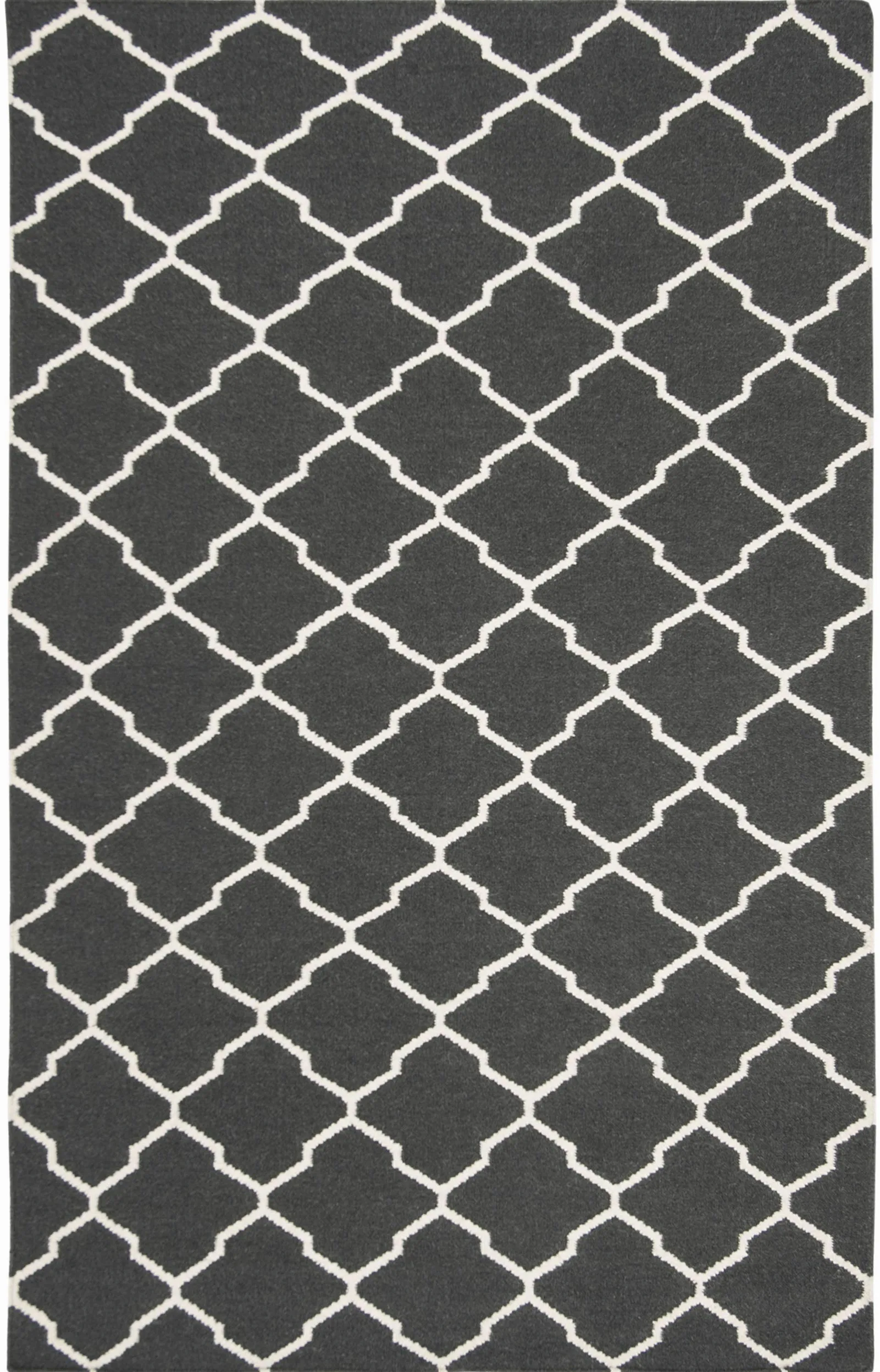 SAFAVIEH Tapis Contemporain pour Salon, Salle à Manger, Chambre à Coucher - Dhurrie Collection, Tapis à Poil Court, Chocolat et Ivoire, 91 X 152 cm