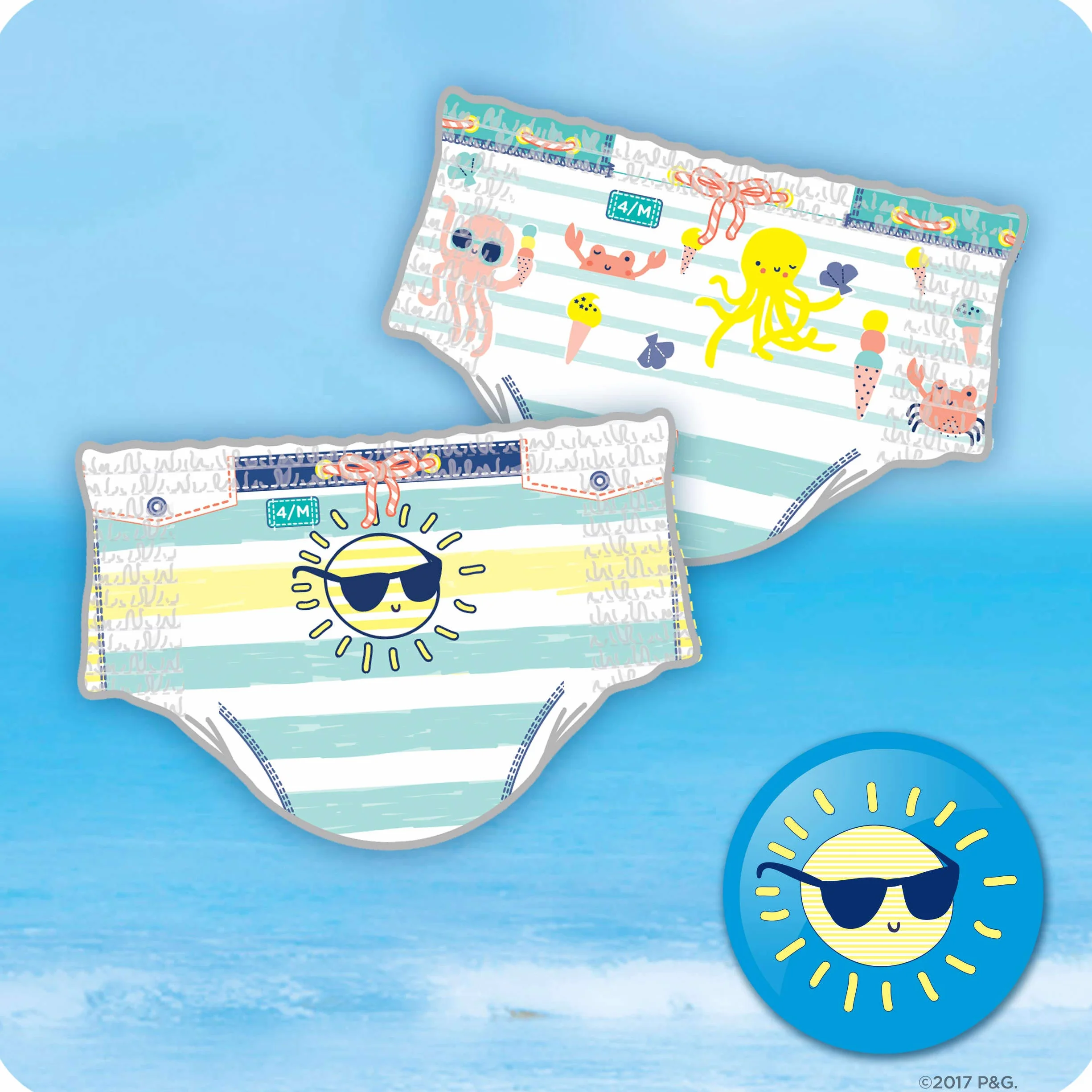Pampers Splashers Couche-Culotte de Bain Jetable Taille 3-4