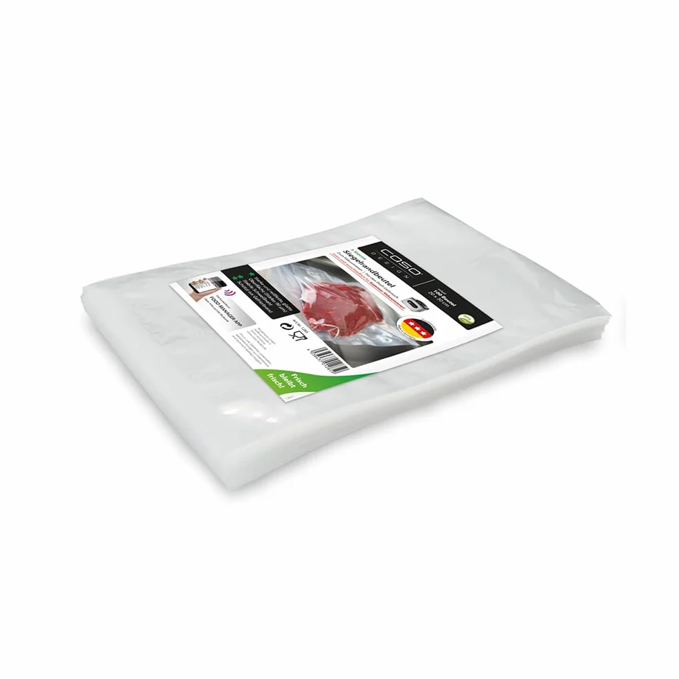 CASO Sachets sous vide à bords scellés 20 x 30 cm 90 mμ 100 pièces Made in Germany