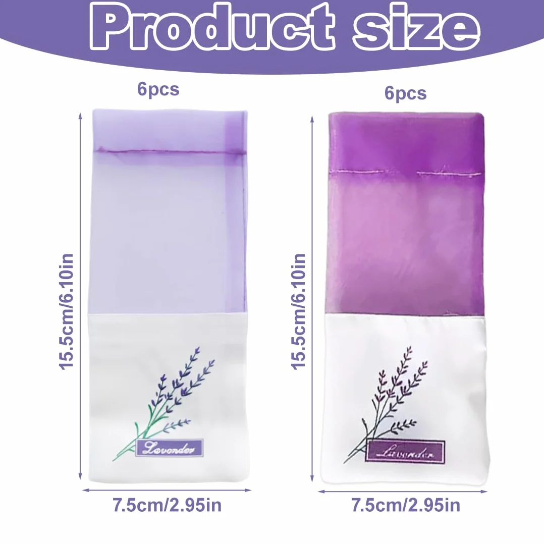 YUZNA Lot de 12 Sachets en Coton Violet avec Cordon de Serrage pour Lavande, Épices et Herbes