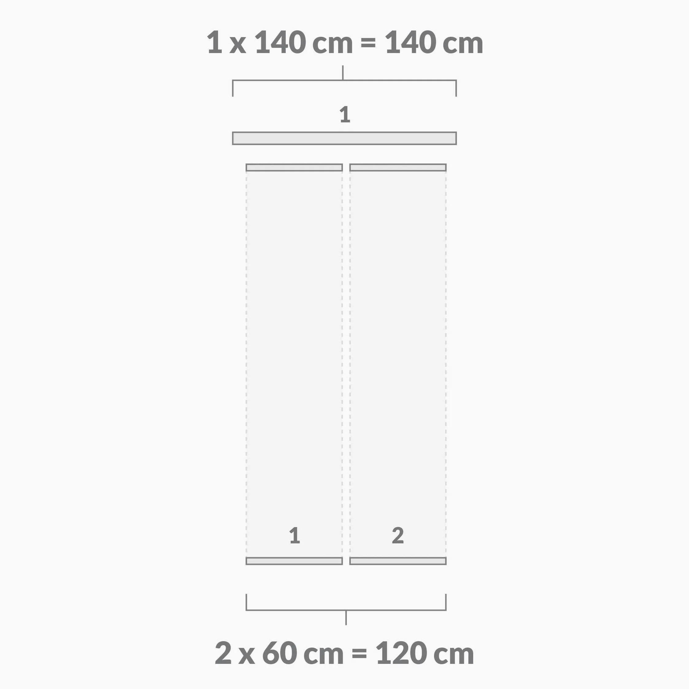 Kit de rails pour panneaux en tissu avec auto-agrippant, montage au plafond - 2 voies, support mural + bande auto-agrippante, aluminium, kit de 1 rail et 2 supports pour panneaux en tissu de 60 cm