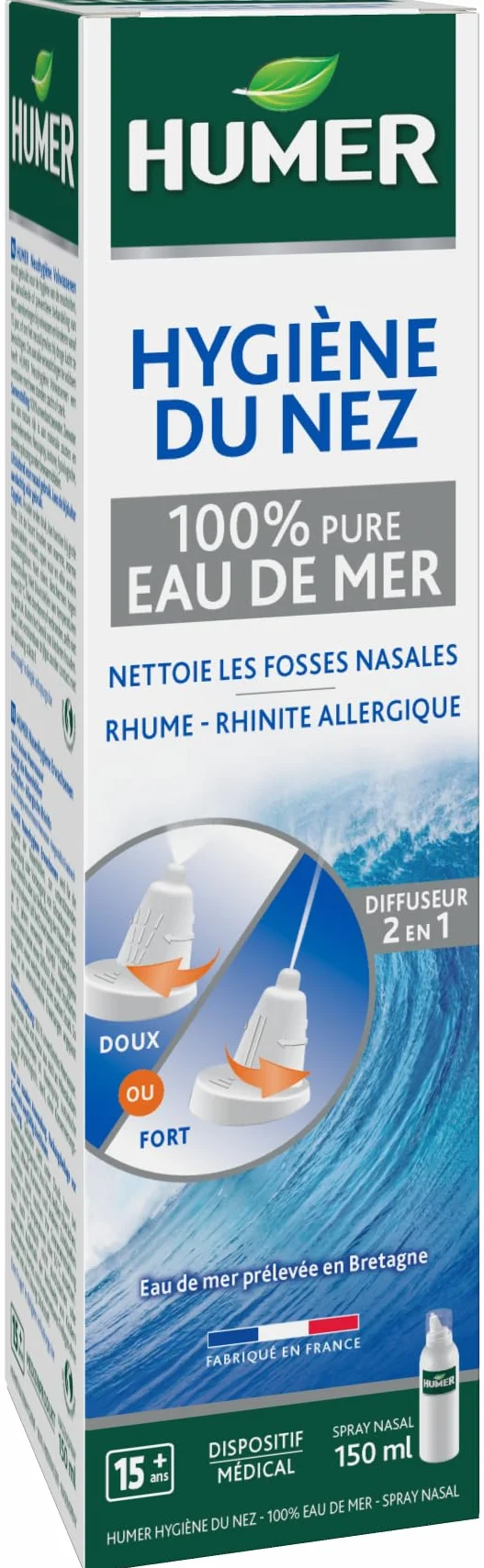 Spray nasal Hygiène du nez Adulte eau de mer 150ml