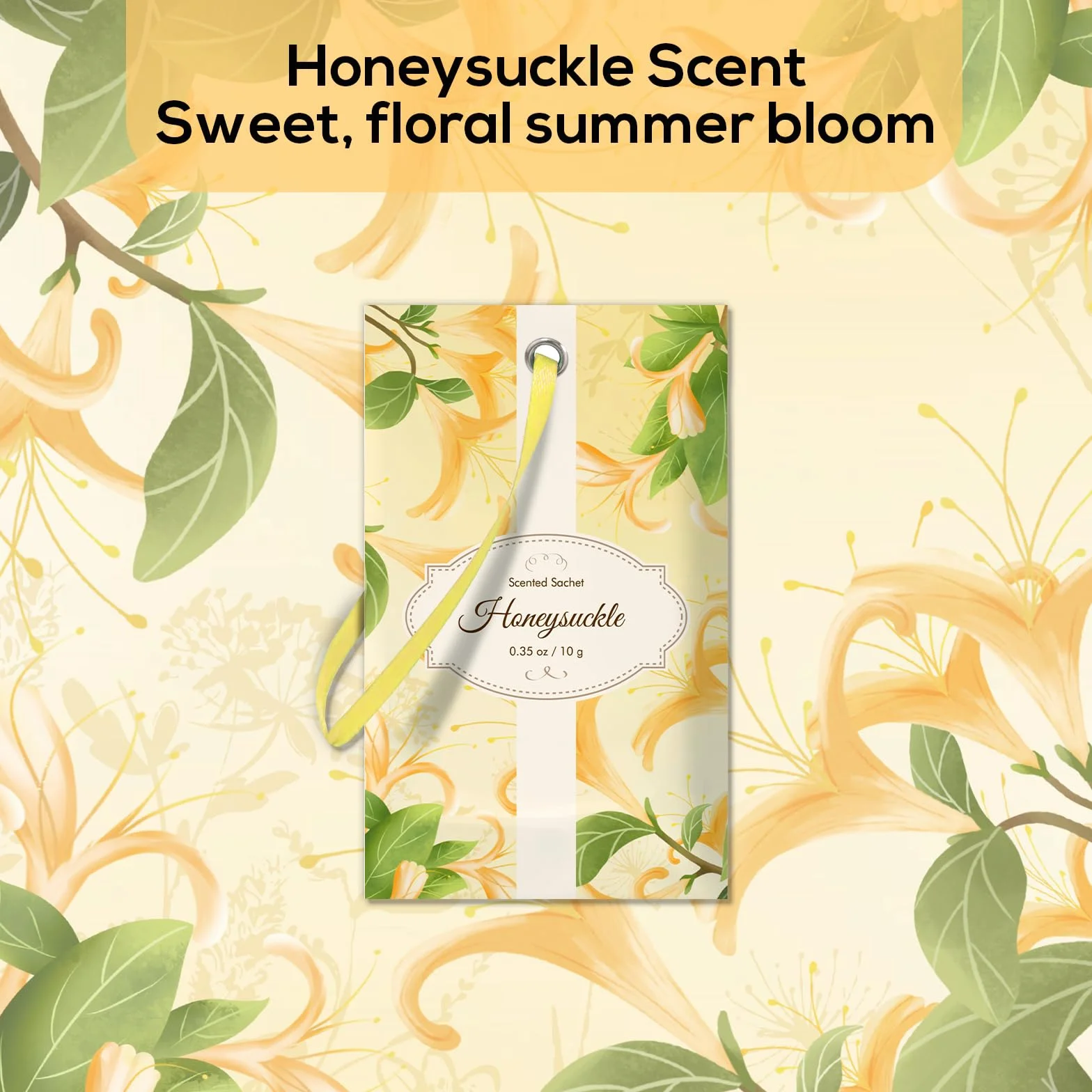 SCENTORINI Sachets Parfumés Chèvrefeuille, 14 sachets, Parfum Longue Durée
