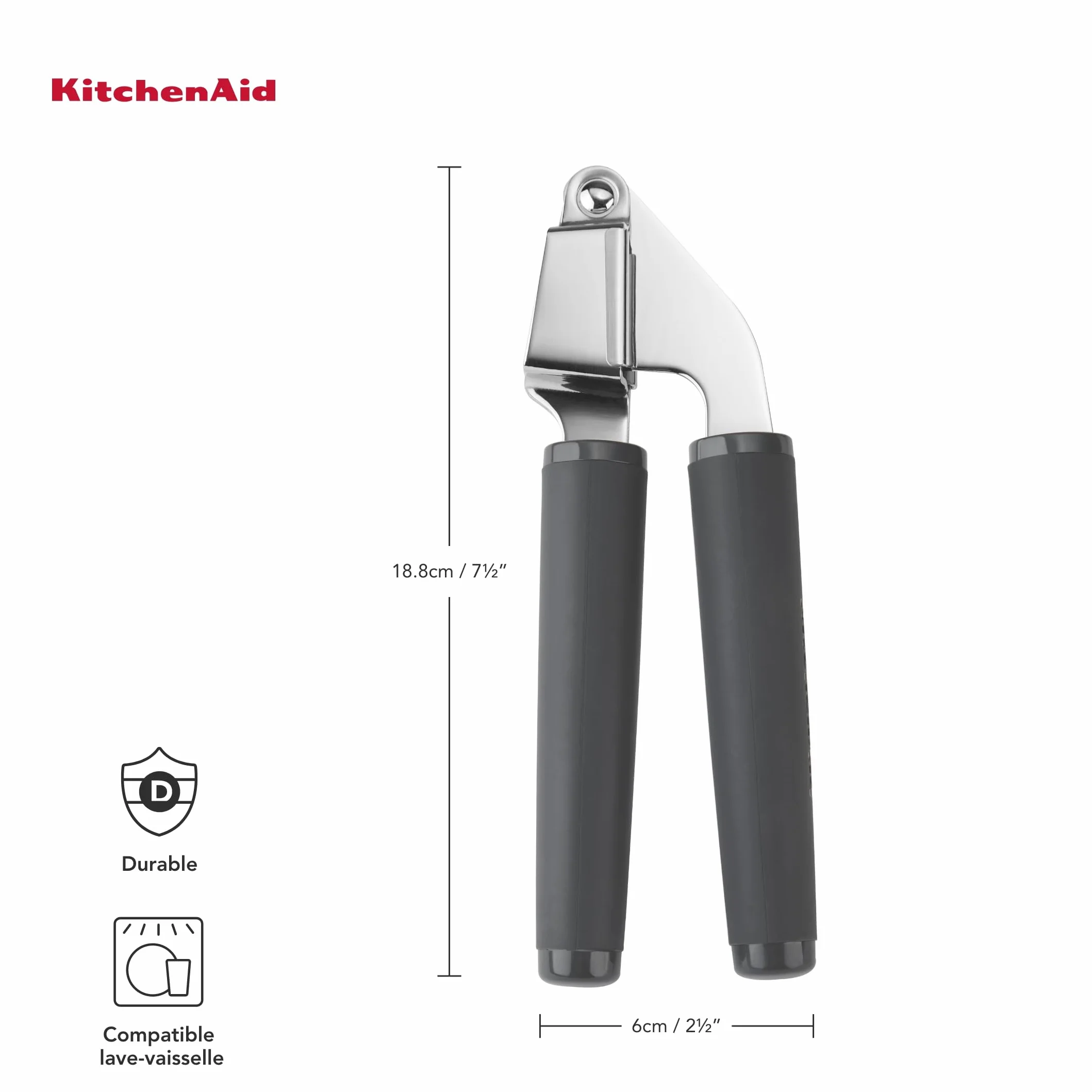 KitchenAid Presse-ail à prise souple Gris anthracite