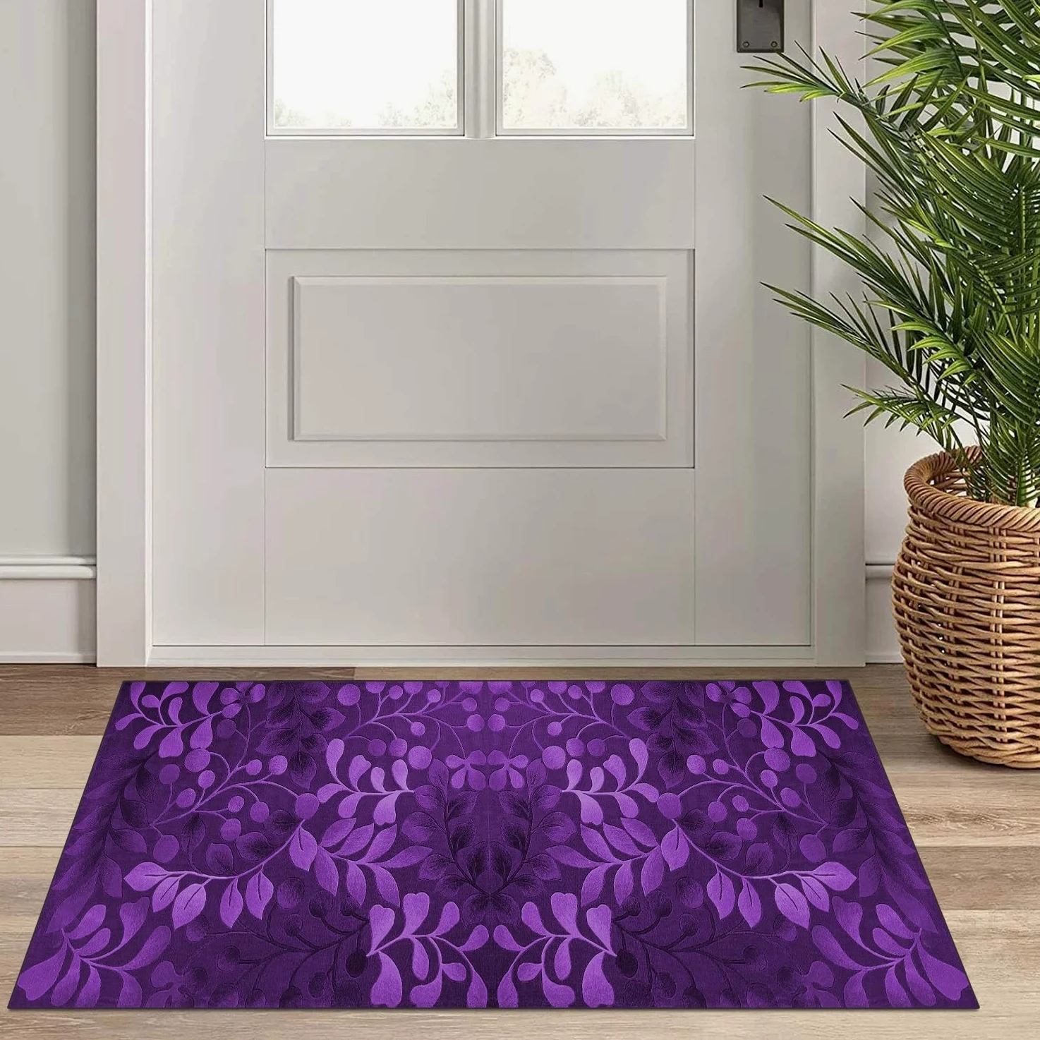 Tapis de couloir, cuisine, lavable, antidérapant, 100 x 150 cm, violet, long, tapis de cuisine, couloir, salon, chambre à coucher, vendu au mètre, personnalisable