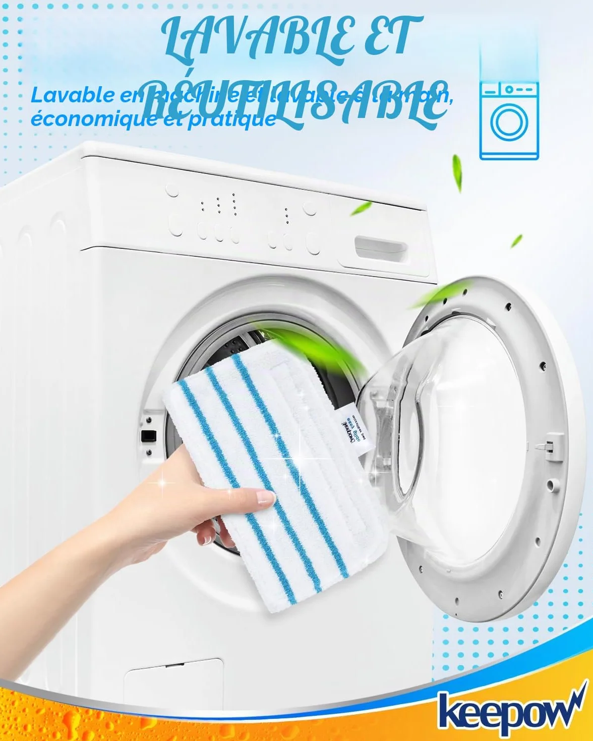 Lingettes pour Black et Decker Balais Vapeur FSM1630S/FSMP20
