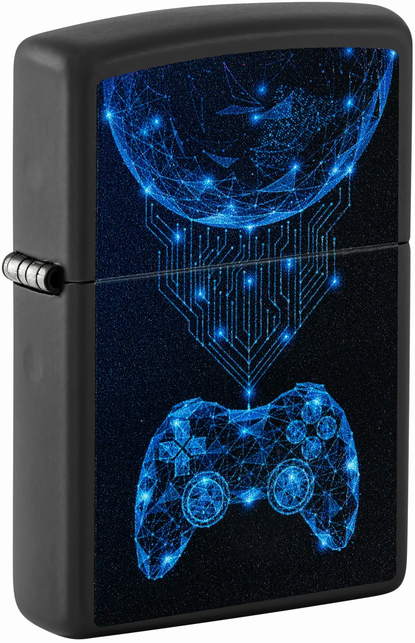 Zippo Briquet Tempête - Modèle Gaming - Finition Noire Mate avec Color Image - Rechargeable - Réutilisable - Design Coupe-Vent - Coffret Cadeau - Fabriqué aux États-Unis