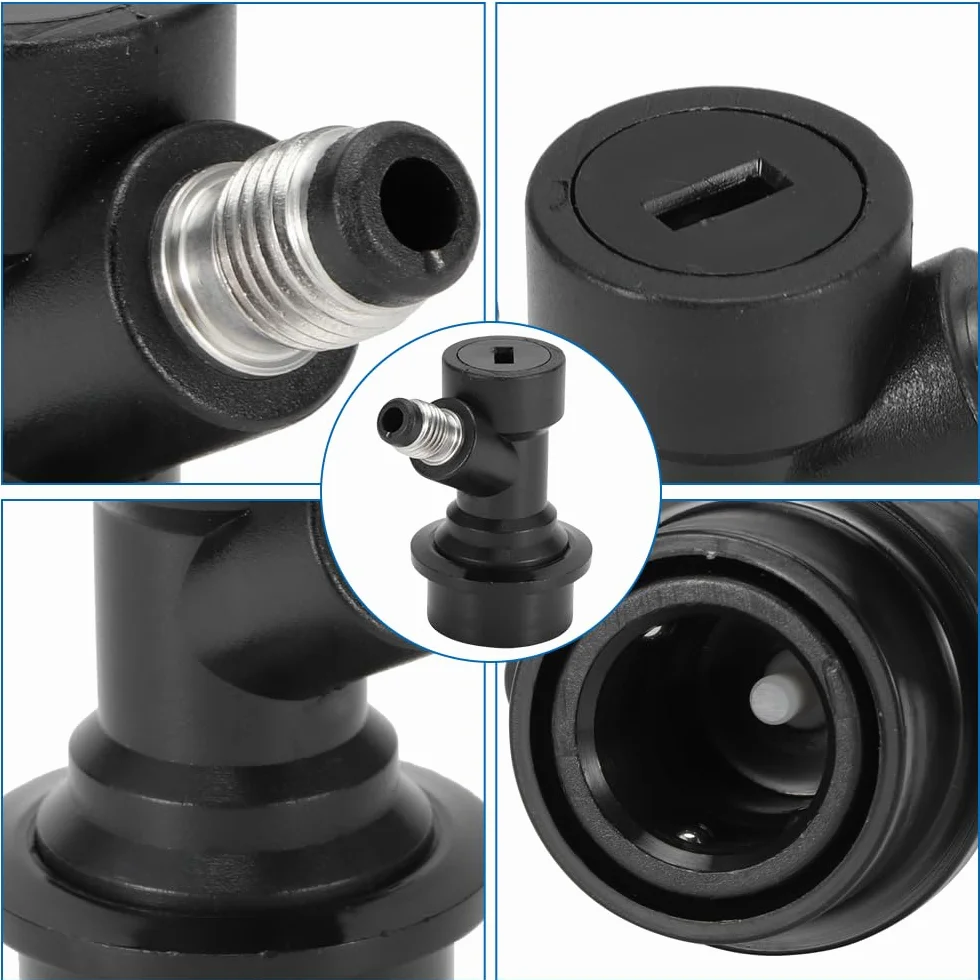 Kit de déconnexion à bille, 2pcs 1/4" Ball Lock MFL Gas & Liquid Beer Keg Disconnects Set
