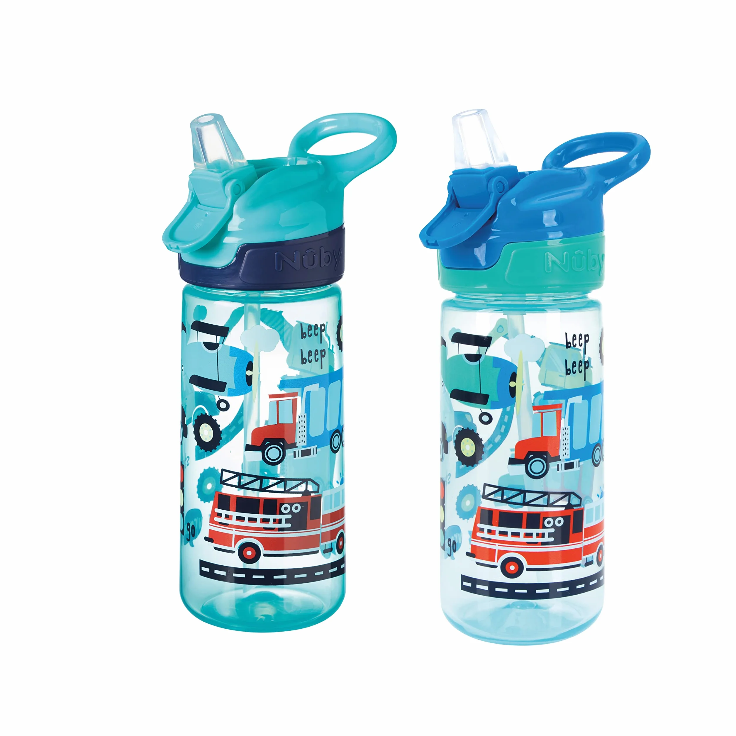 Nuby Super Quench Tasse pour enfants Anti-fuites 540ml Bleu 2 Pack