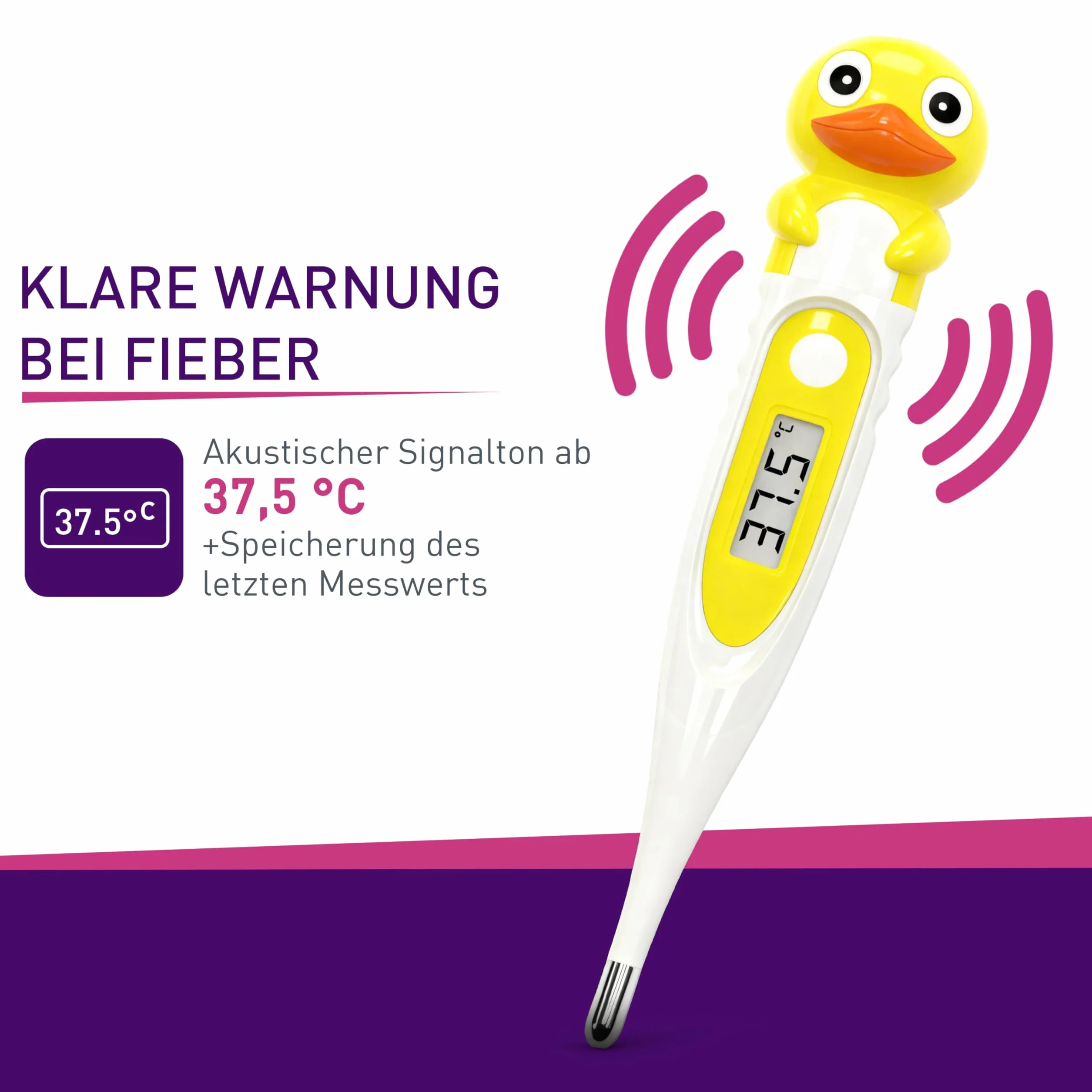 Thermomètre numérique SC 44 Flex Canard Blanc Enfant Bébé
