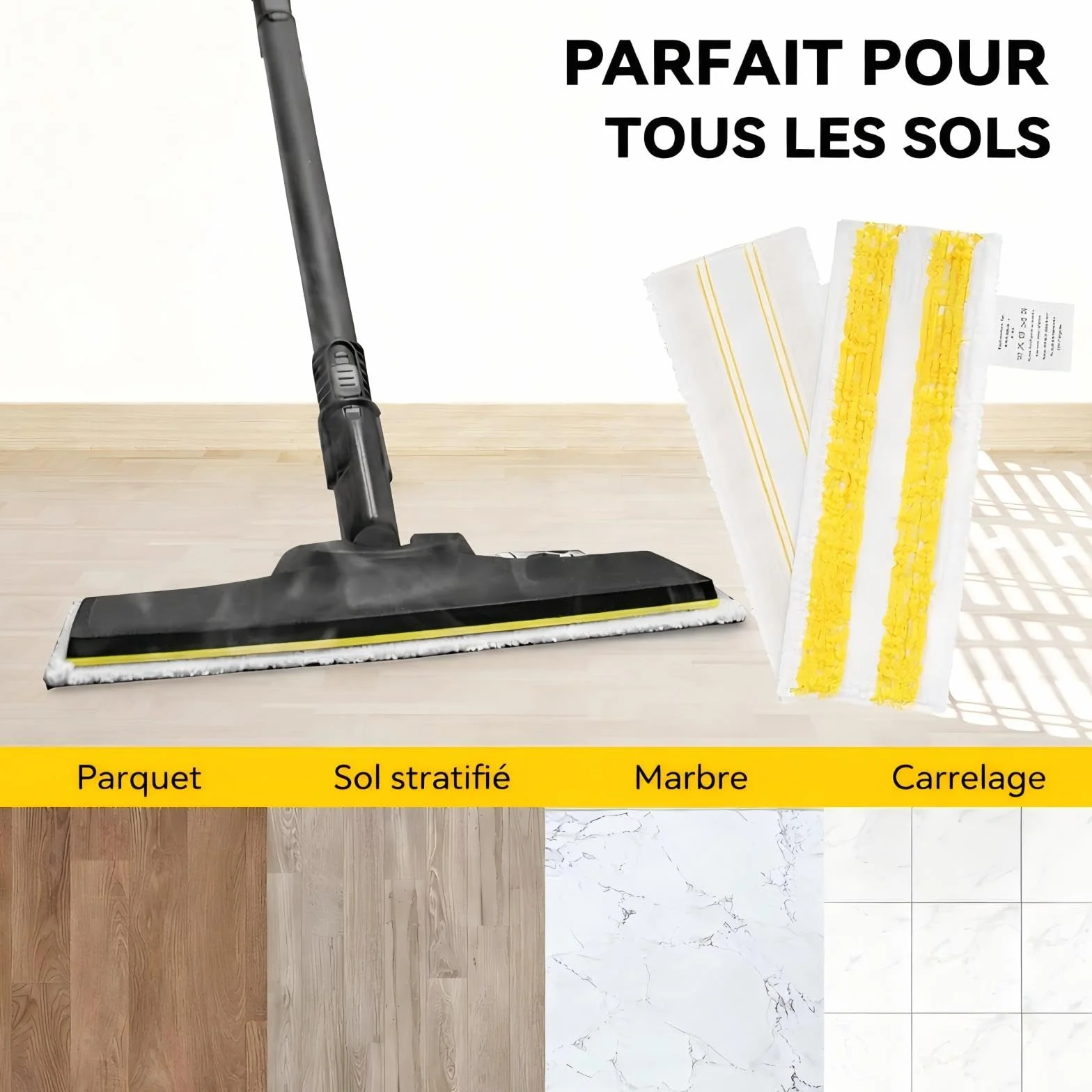 Lot De 6 Chiffons En Microfibre Compatibles Karcher EasyFix SC 1 SC 2 SC 3 SC 4 SC 5 Accessoires Nettoyeur Vapeur