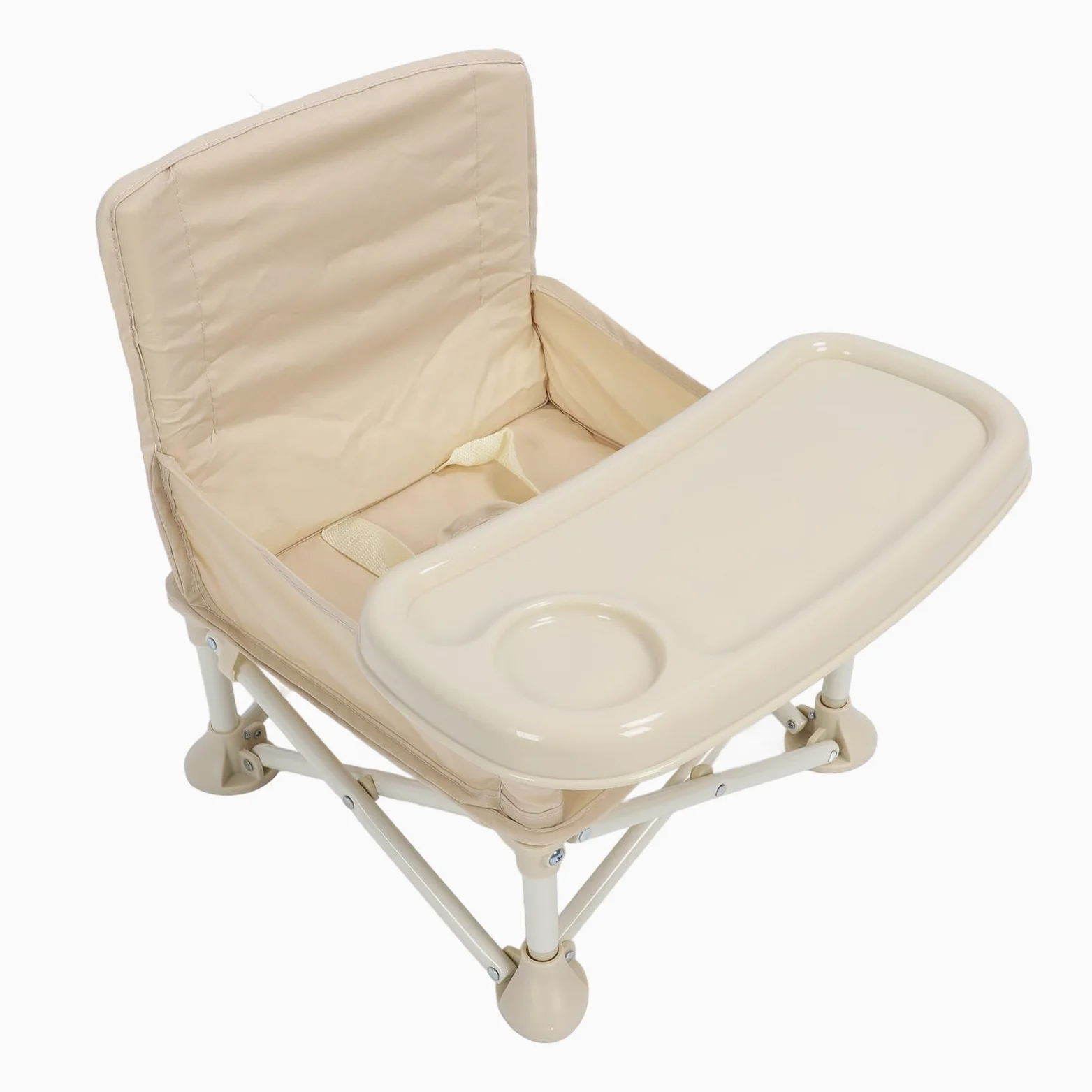 Chaise de bébé Portable, Siège d'appoint Pliable au Design Simple, Chaise Haute de Voyage avec Plateau pour Table à Manger, Camping, Plage, Tabouret d'extérieur pour Tout-petits