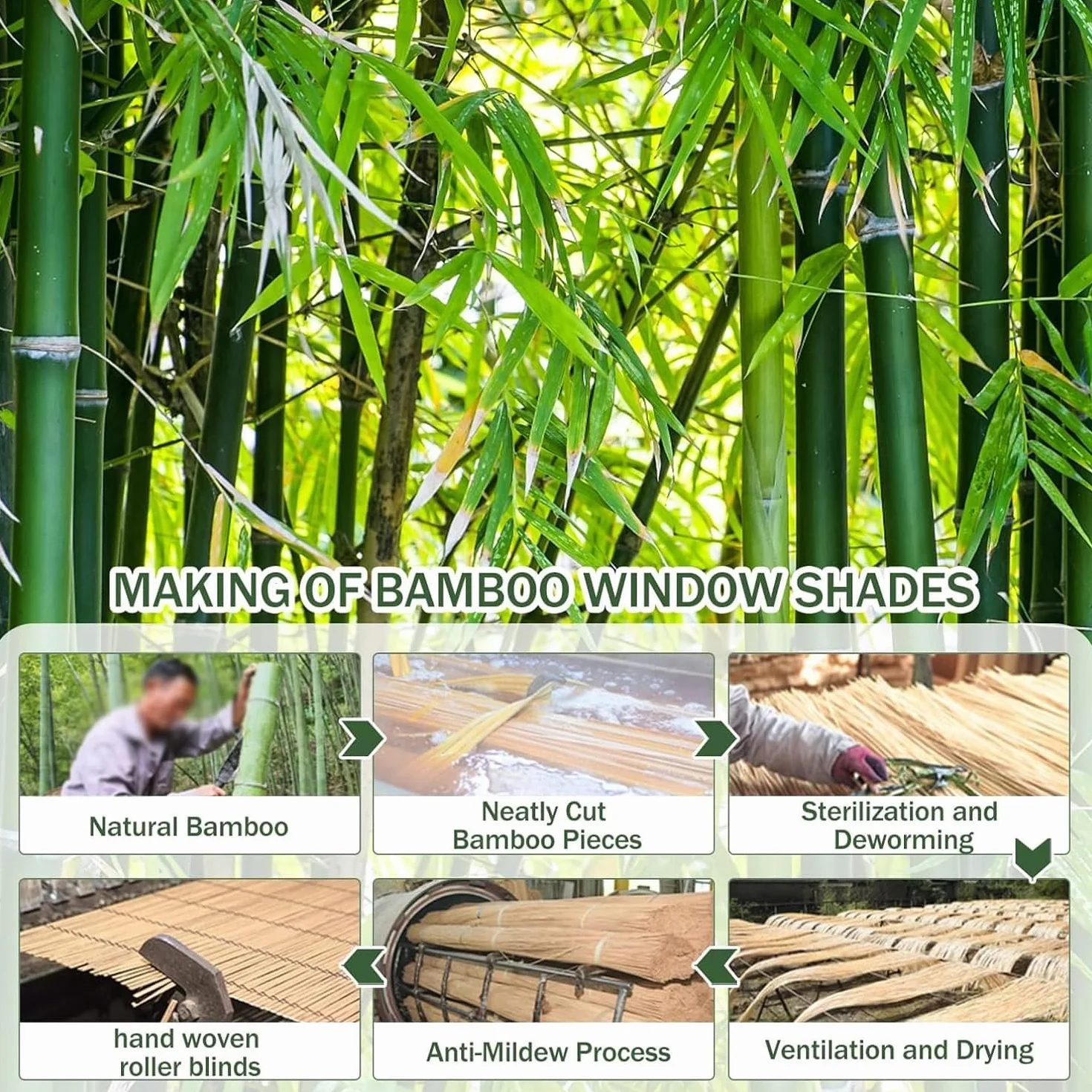 Stores en Bambou pour Fenêtre,Store Enrouleur Bambou Naturel,Store Venitien Bois,Store Bateau à Traction Latérale pour Extérieur/Intérieur,Rideau Occultant,Largeur x Hauteur (60x280cm)