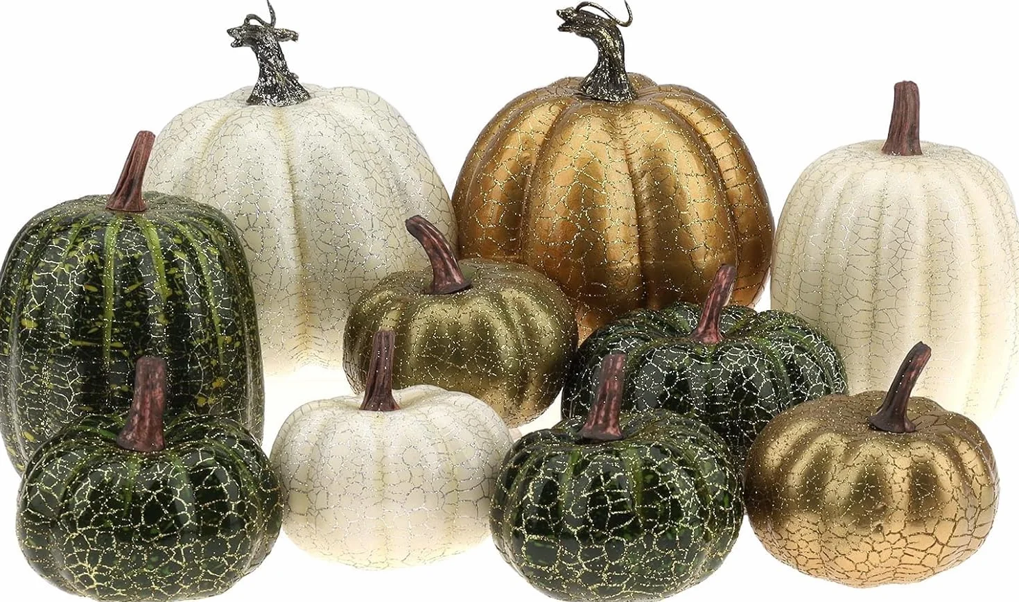 Faux Citrouilles Mousse Simulation Automne Récolter Ferme Cuisine Halloween Décoratif 10 Pcs