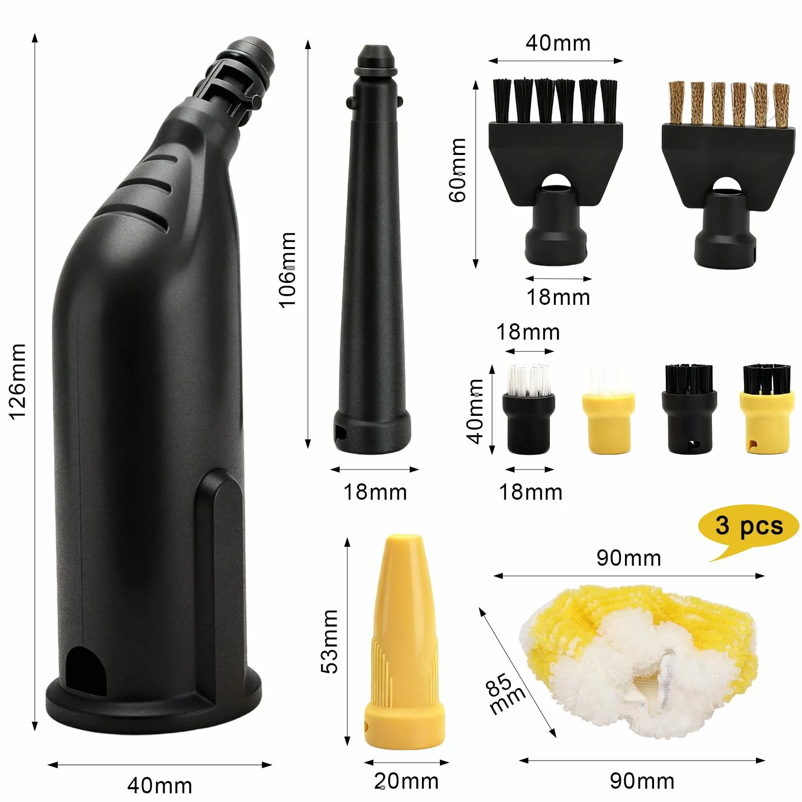 Accessoires pour nettoyeur vapeur Kärcher SC1 SC2 SC3 SC4 SC5, brosses à joints, brosse ronde, buses d'alimentation