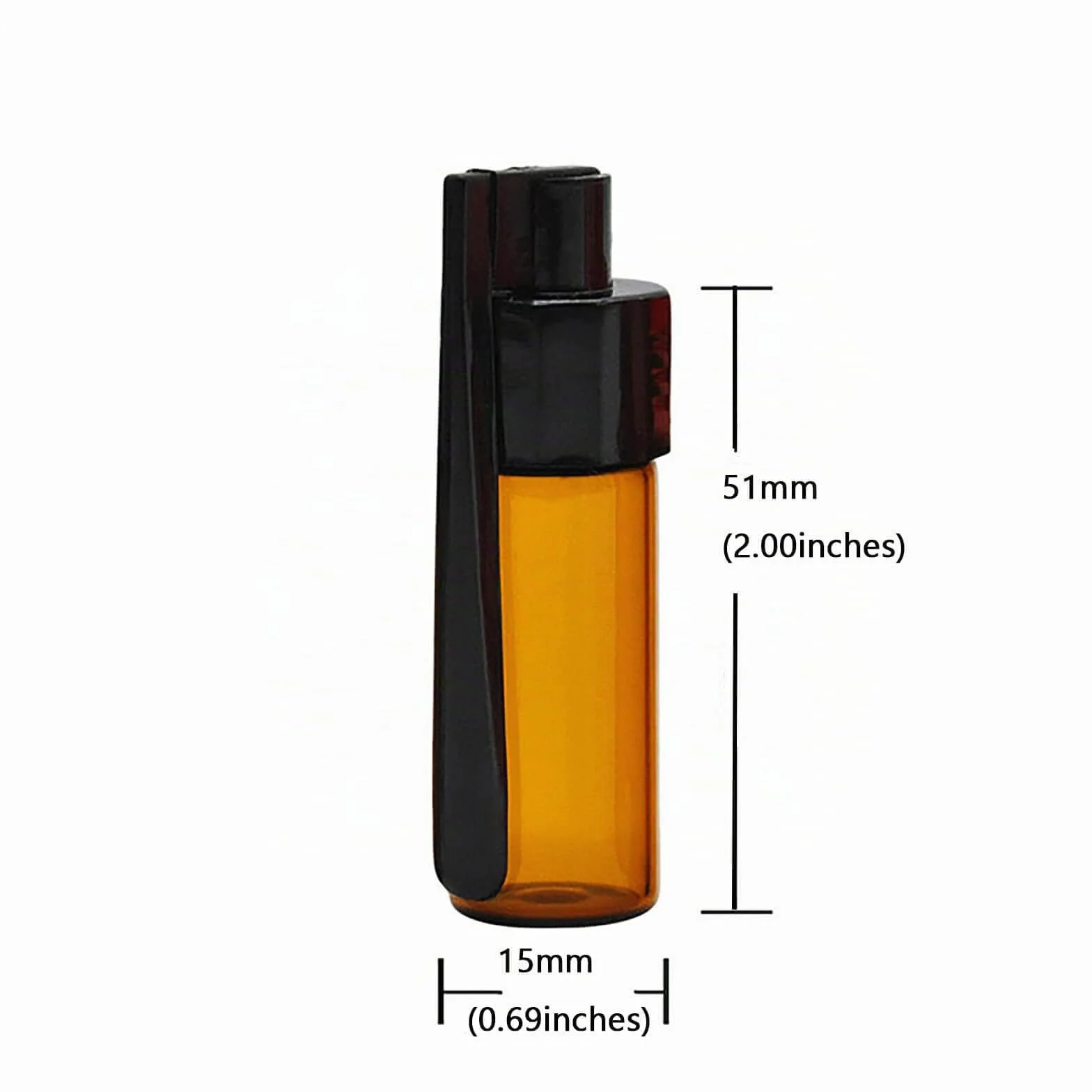 Lot de 5 flacons de poudre à épices 51 mm avec cuillère en verre et micro-entonnoir