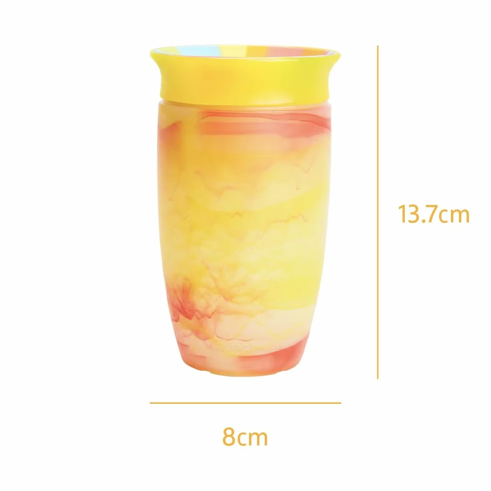 Munchkin Miracle 360 Tasses Bébé Gobelet à Flux Libre Sans BPA 296 ml Pack de 2 Bleu/Jaune